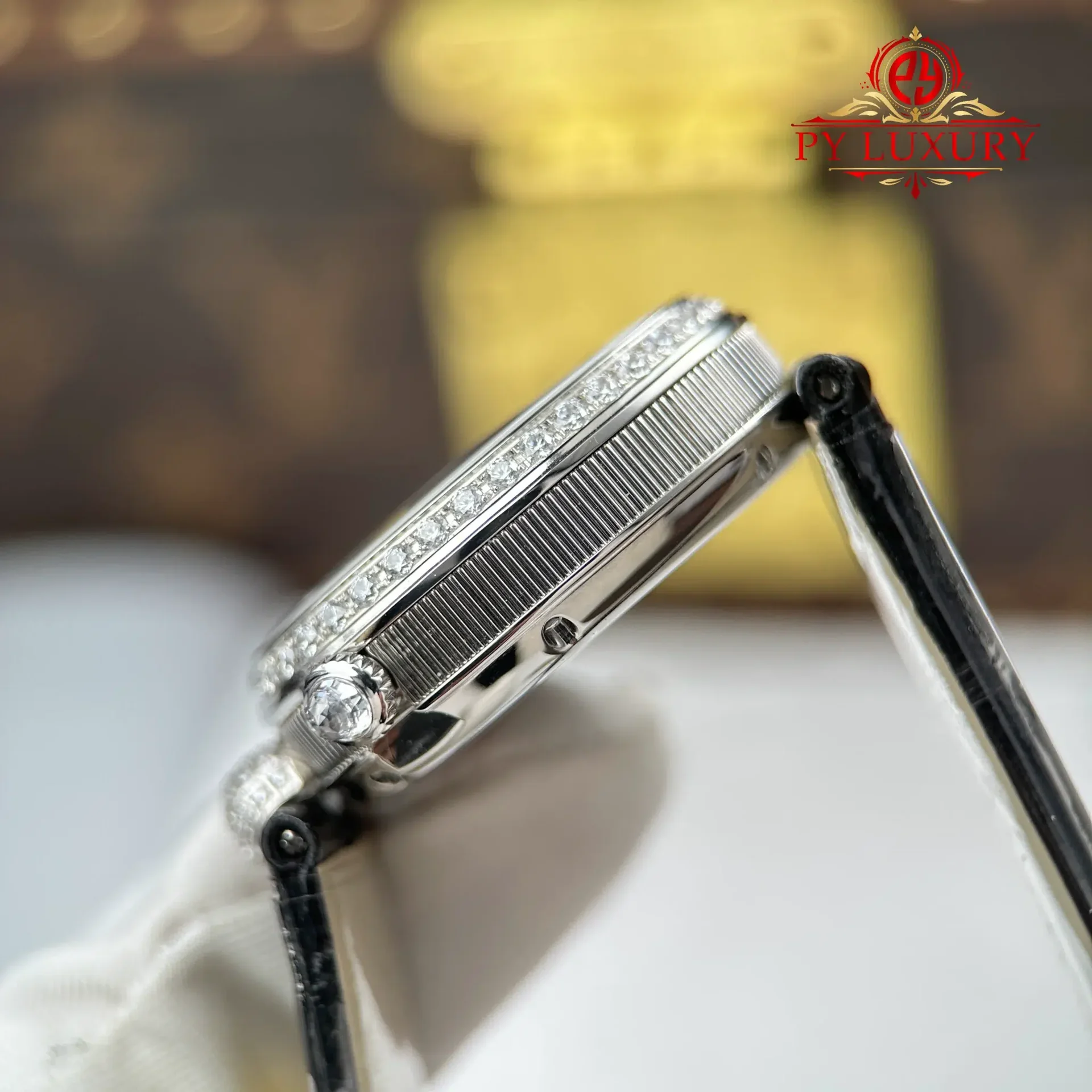 Breguet Reine de Naples 8918BB Mother of Pearl Dial Diamond Bezel Leather Strap 1:1 Best Replica 36mm - 图片 9