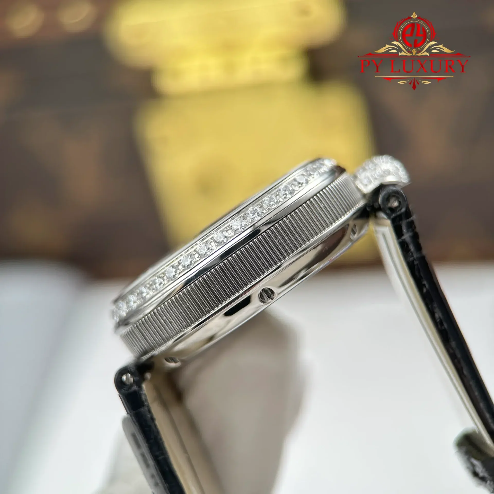 Breguet Reine de Naples 8918BB Mother of Pearl Dial Diamond Bezel Leather Strap 1:1 Best Replica 36mm - 图片 10