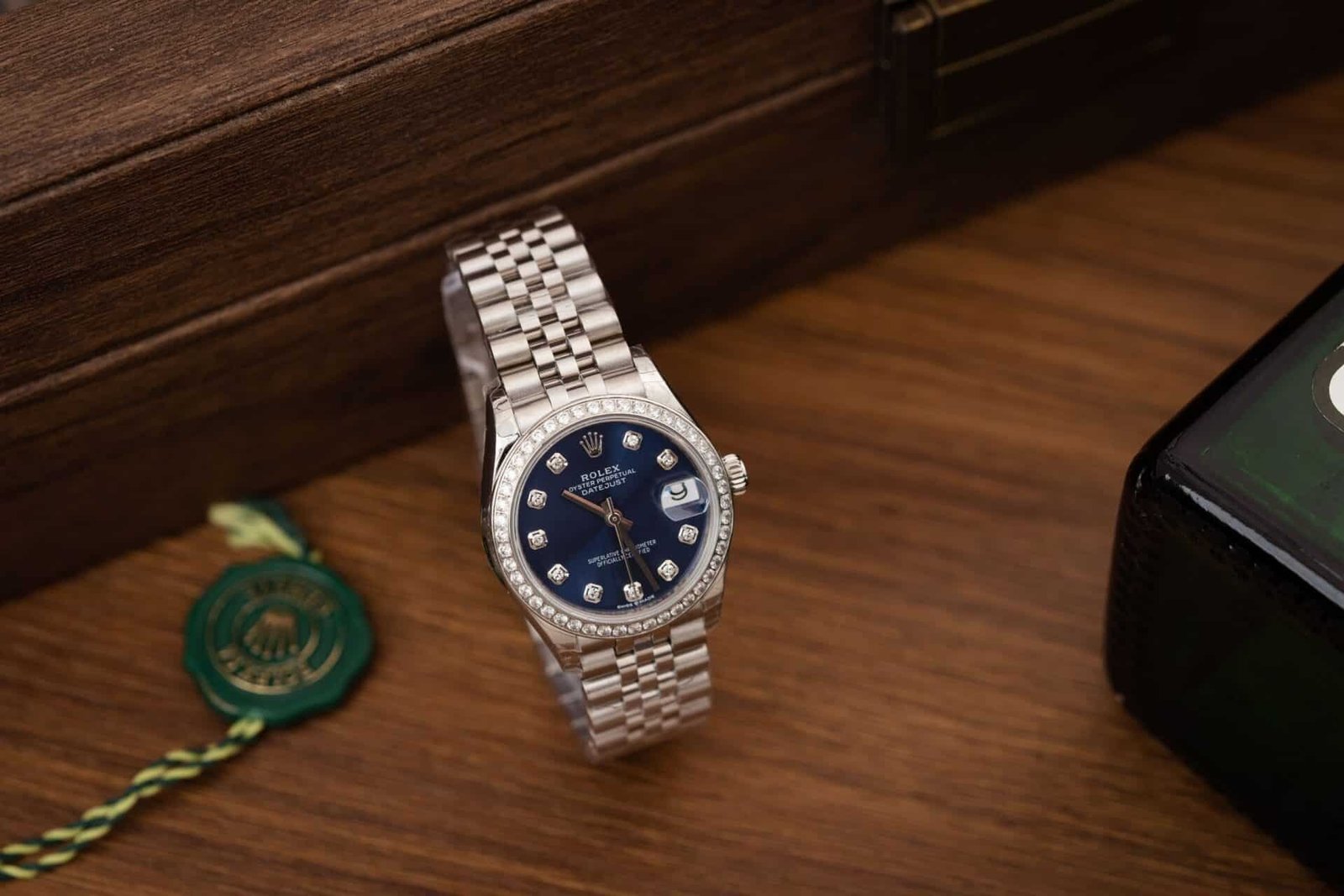 Rolex Datejust Lady 31 Blue Diamond Dial Stone-set Bezel Jubilee Replica - 图片 2