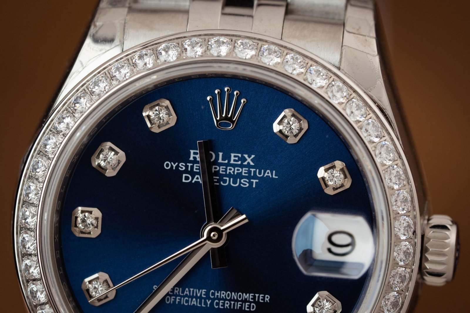 Rolex Datejust Lady 31 Blue Diamond Dial Stone-set Bezel Jubilee Replica - 图片 4