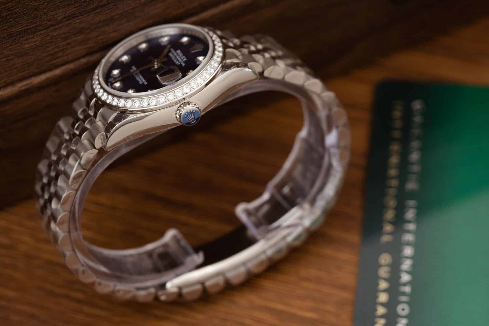 Rolex Datejust Lady 31 Blue Diamond Dial Stone-set Bezel Jubilee Replica - 图片 5