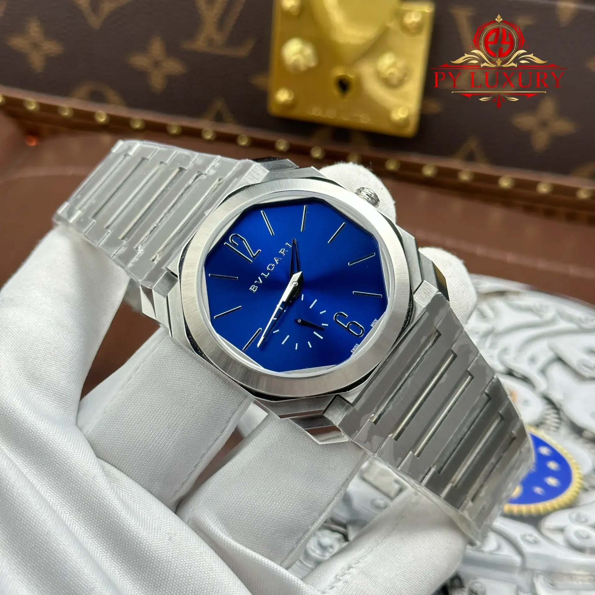 Bvlgari Octo Finissimo Extra Thin 103431 Steel Blue Dial Best Replica BVF 40mm - 图片 2