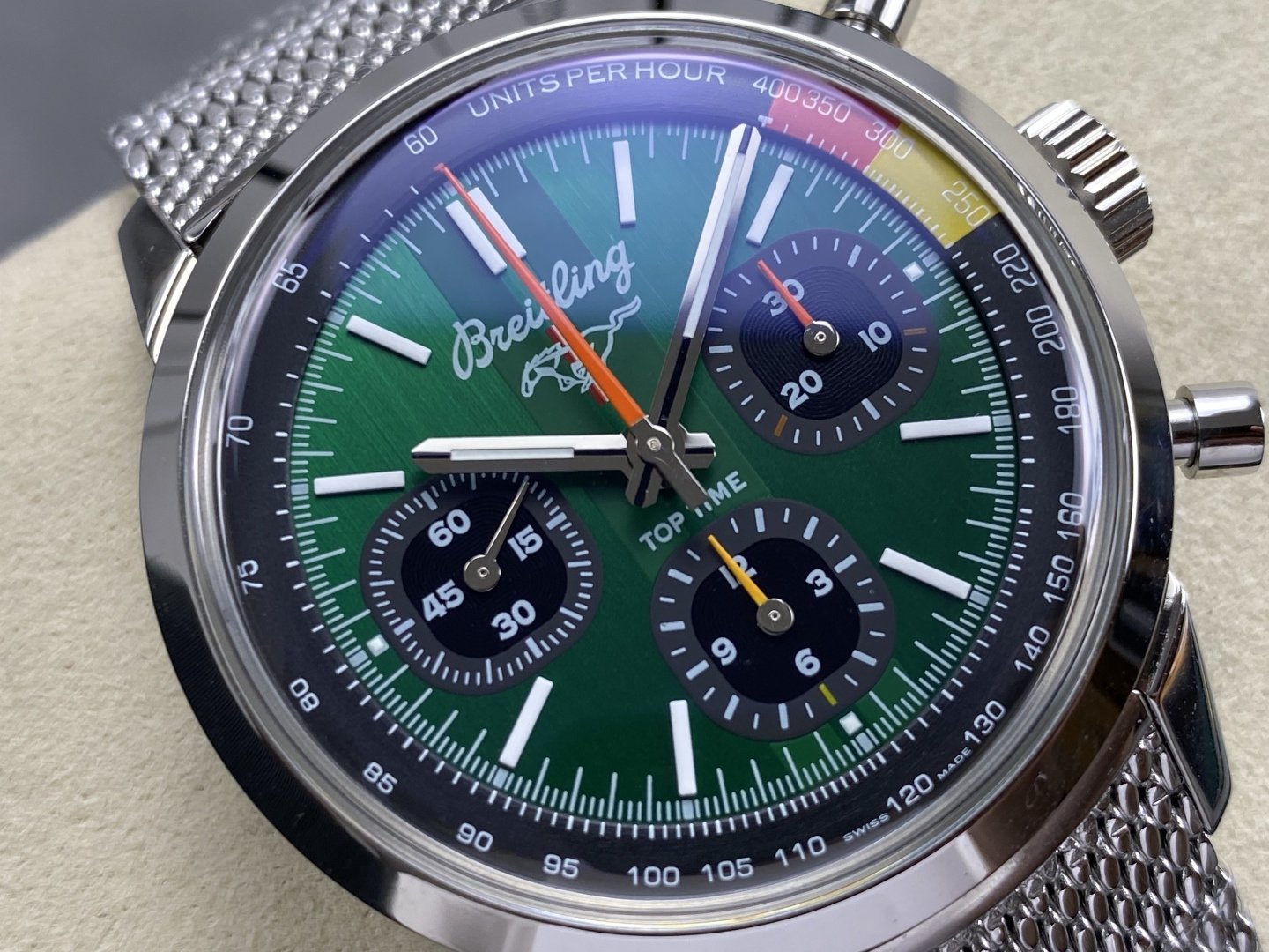 Breitling Top Time B01 Ford Mustang AB01762A1L1A1 Green Dial Metal Bracelet Best Replica BLS 41mm - 图片 3