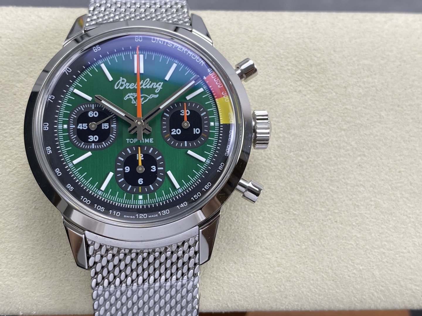 Breitling Top Time B01 Ford Mustang AB01762A1L1A1 Green Dial Metal Bracelet Best Replica BLS 41mm - 图片 5