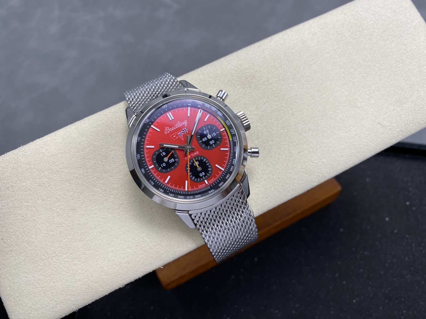 Breitling Top Time B01 Chevrolet Corvette AB01761A1K1A1 Red Dial Metal Bracelet Best Replica BLS 41mm