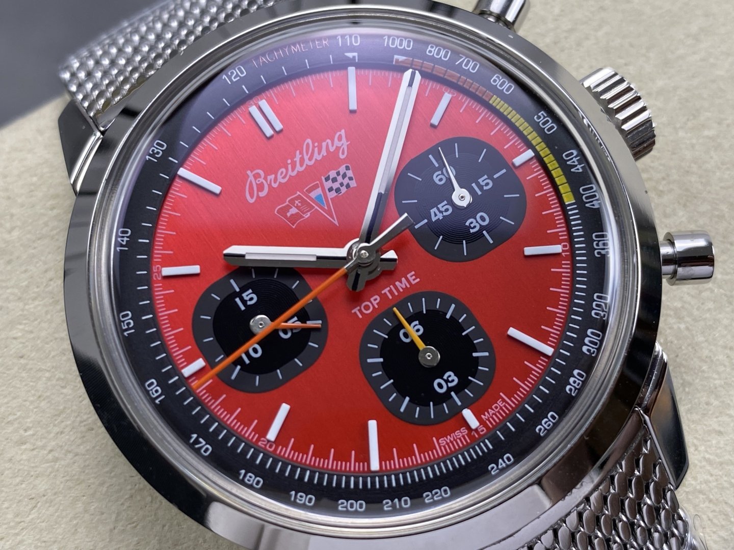 Breitling Top Time B01 Chevrolet Corvette AB01761A1K1A1 Red Dial Metal Bracelet Best Replica BLS 41mm - 图片 3