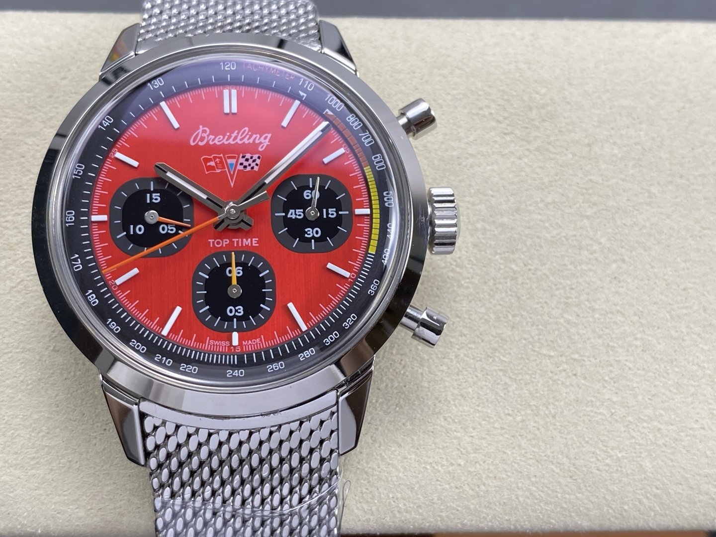 Breitling Top Time B01 Chevrolet Corvette AB01761A1K1A1 Red Dial Metal Bracelet Best Replica BLS 41mm - 图片 5