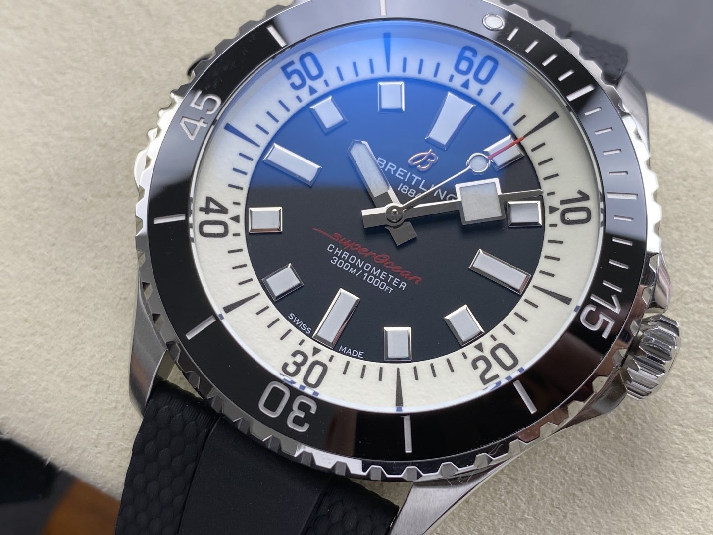 Breitling Superocean A17378211B1S1 Black Dial Rubber Strap 1:1 Best Replica 46mm - 图片 4