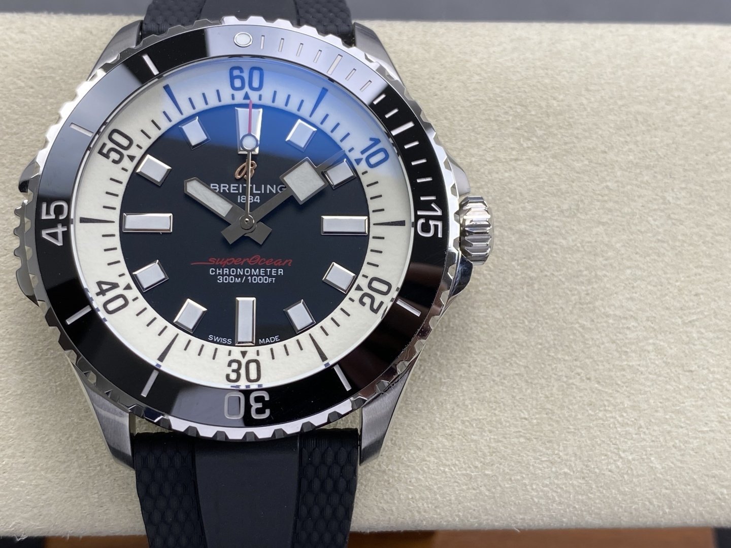 Breitling Superocean A17378211B1S1 Black Dial Rubber Strap 1:1 Best Replica 46mm - 图片 5