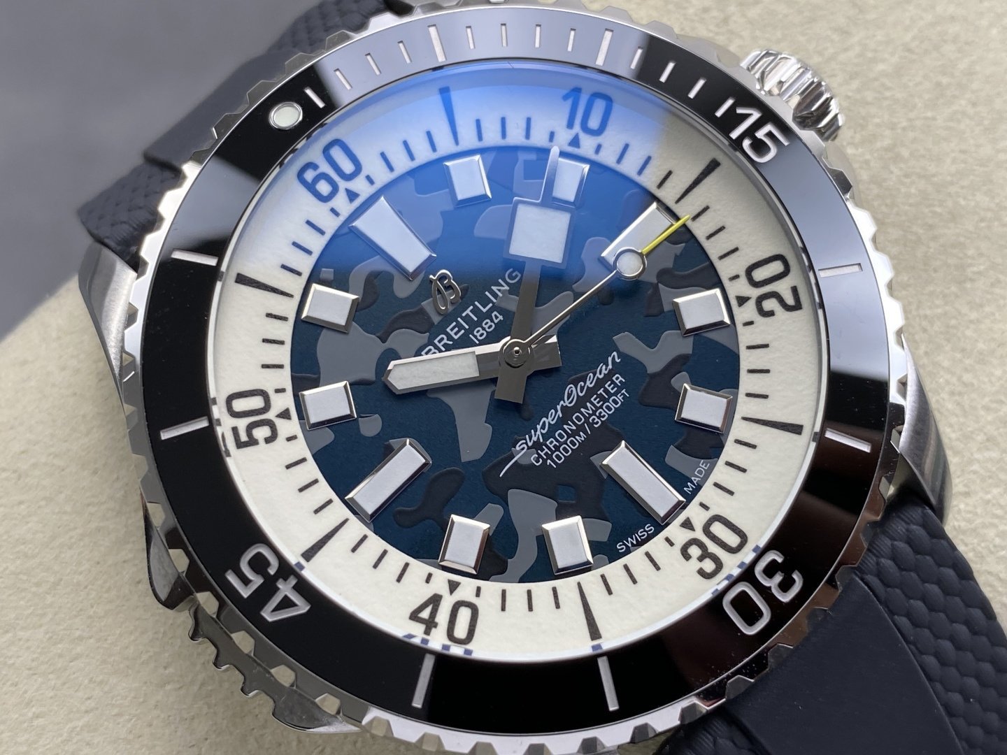 Breitling Superocean Super Diver E10379351B1S1 Camo Blue Dial Rubber Strap 1:1 Best Replica 46mm - 图片 3