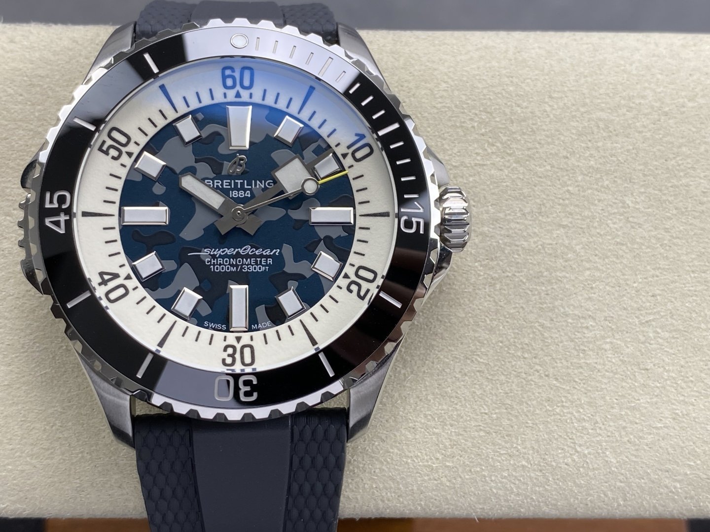 Breitling Superocean Super Diver E10379351B1S1 Camo Blue Dial Rubber Strap 1:1 Best Replica 46mm - 图片 5