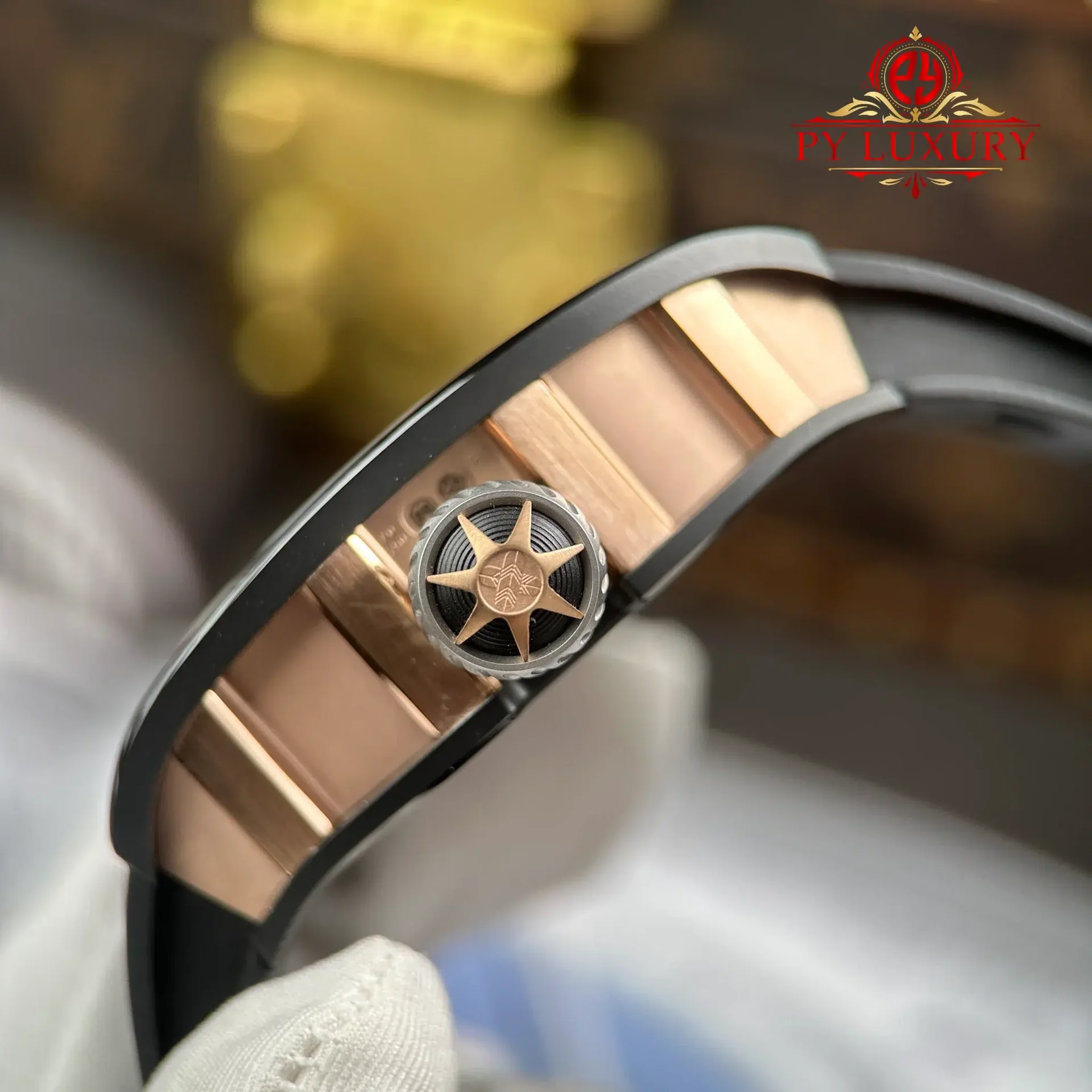 Richard Mille RM47 Samurai Tourbillon Rose Gold Black Ceramic Best Replica 42.7mm - 图片 9