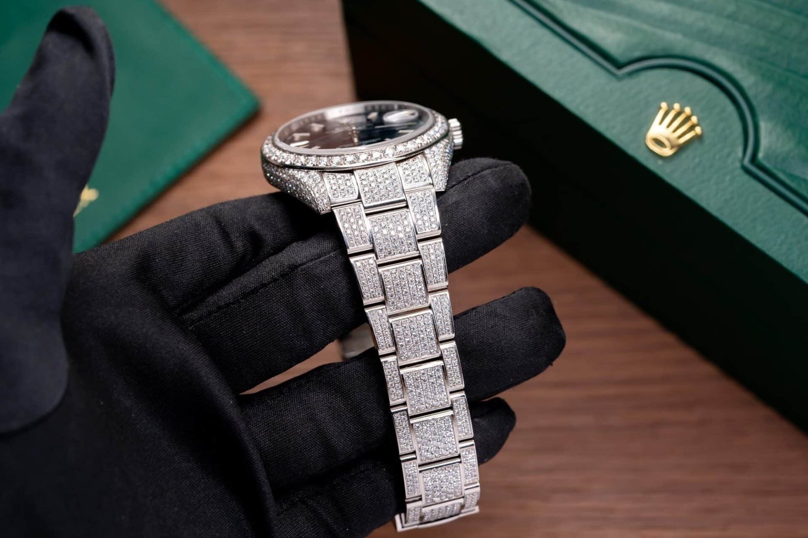 Rolex Datejust 41 Blue Dial Iced Out Moissanite Top Quality Replica 41mm - 图片 6