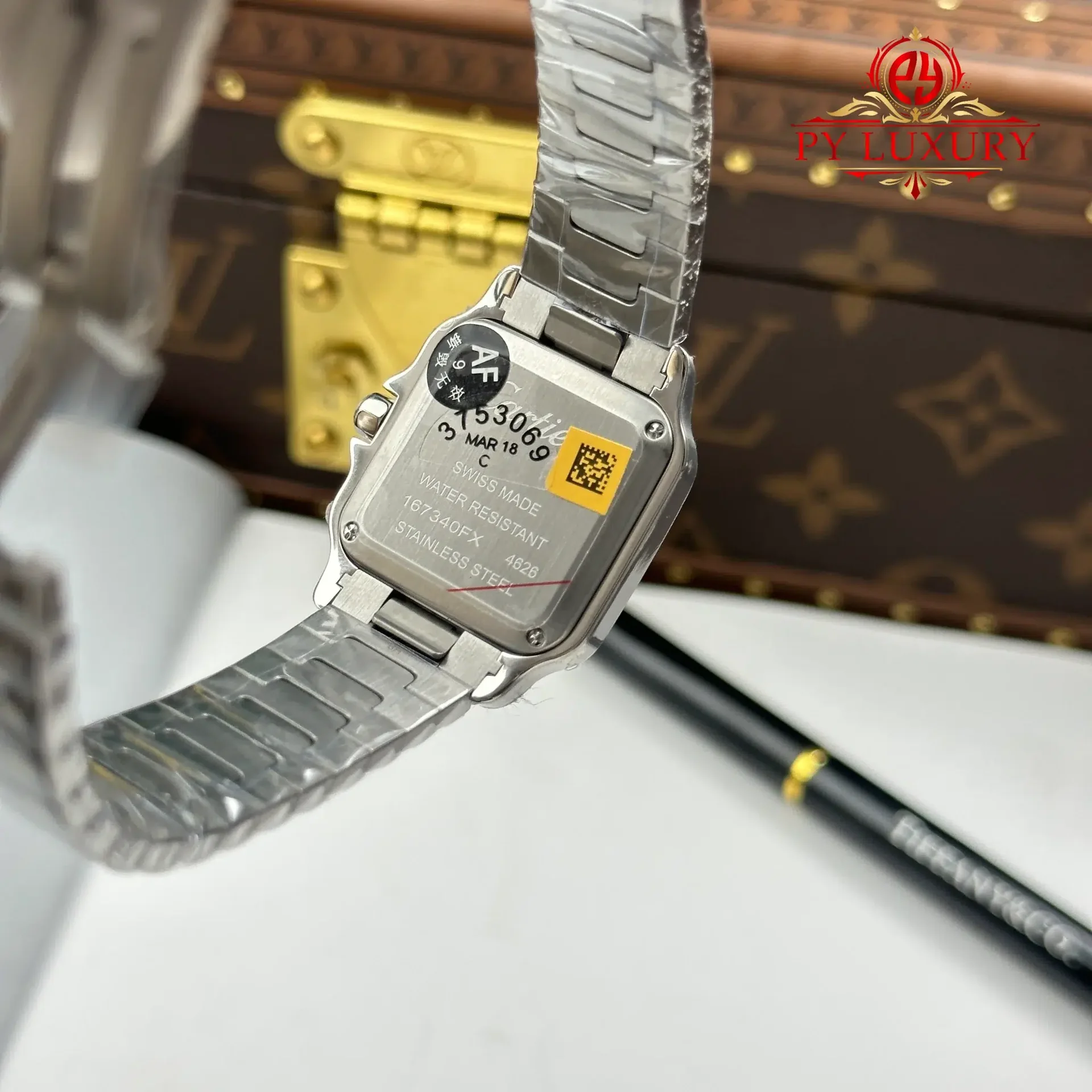 Cartier Santos W2SA0033 Two Tone Yellow Gold Mini Model Silver Dial Quartz Best Replica 27mm - 图片 9