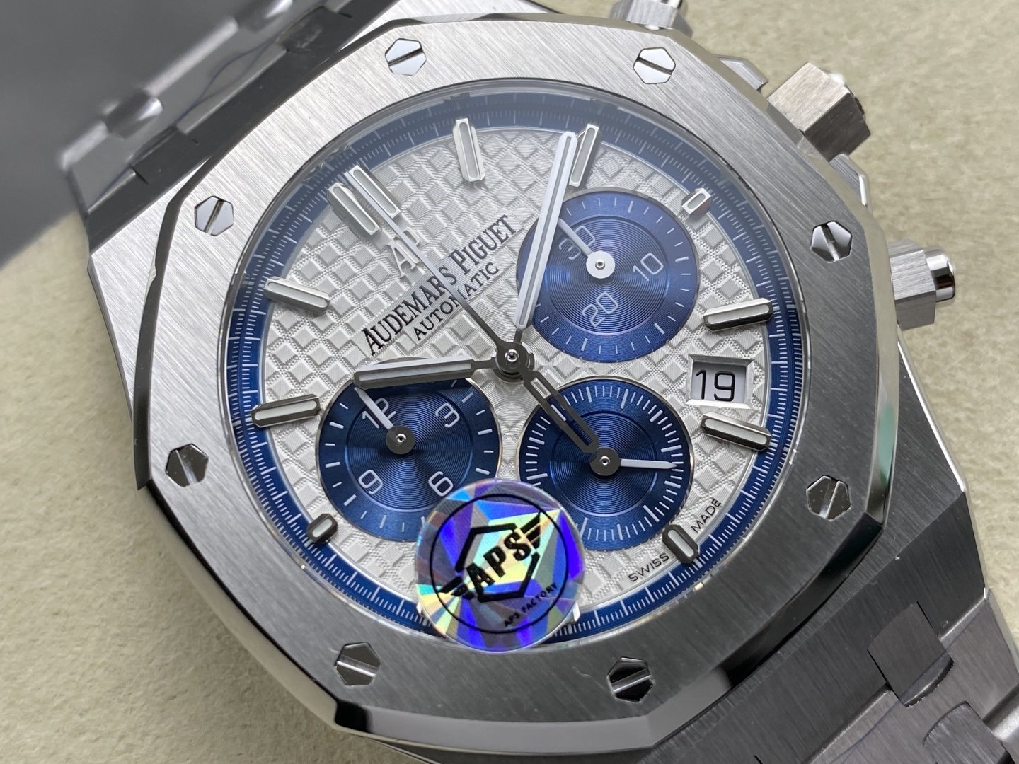 Audemars Piguet Royal Oak Chronograph 26315ST White Blue Dial 1:1 Best Replica APSF 38mm - 图片 3