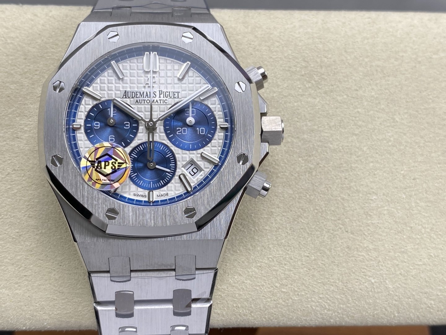 Audemars Piguet Royal Oak Chronograph 26315ST White Blue Dial 1:1 Best Replica APSF 38mm - 图片 5
