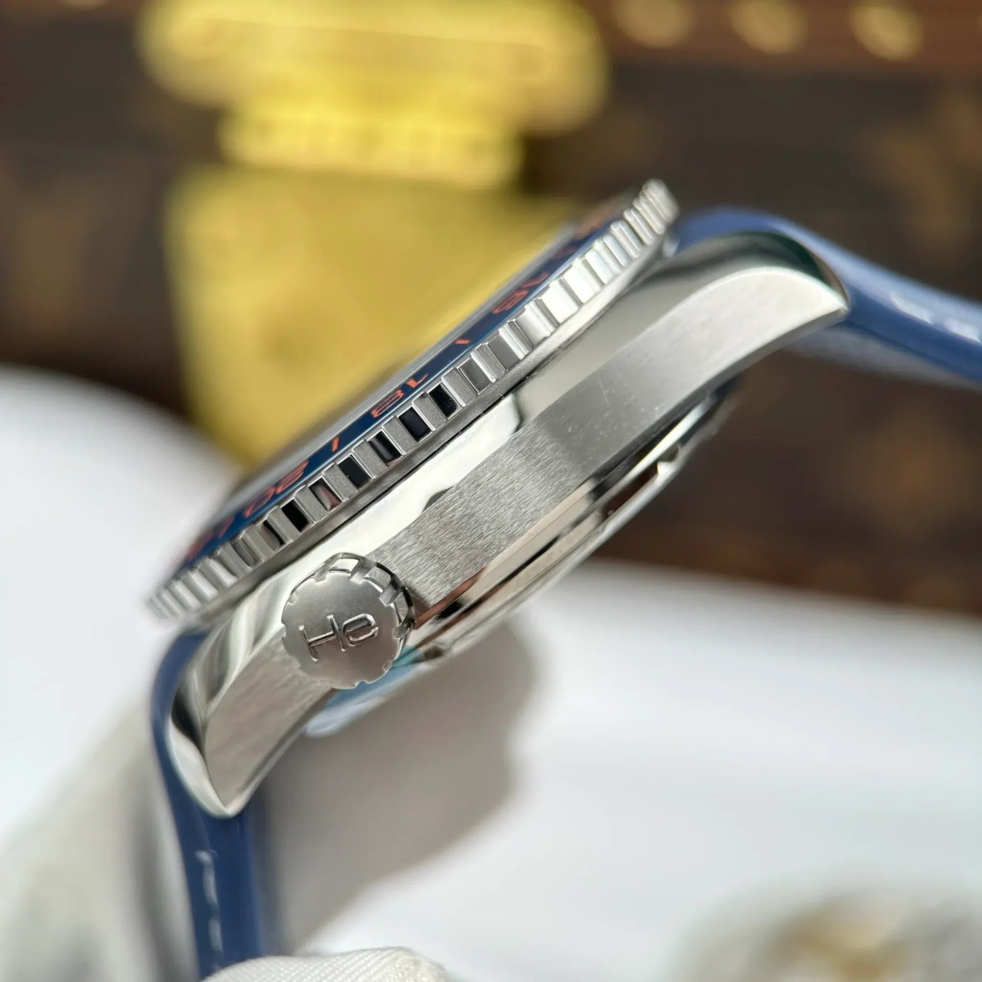 Omega Seamaster Planet Ocean GMT 600M 232.32.44.22.03.001 Blue Dial Rubber Strap 1:1 Best Replica 43.5mm - 图片 8