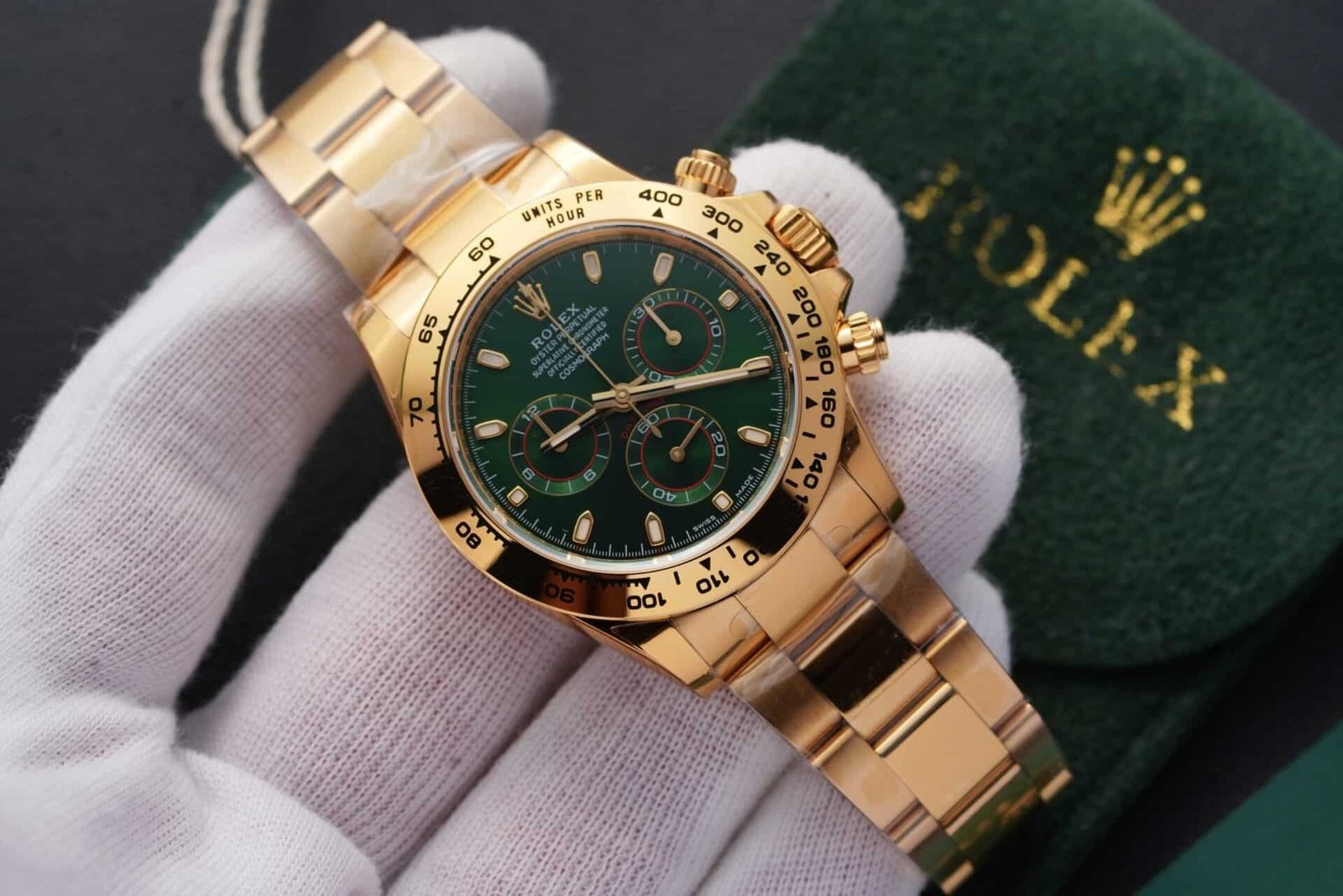 Rolex Daytona 116508 Loki Green Dial Yellow Gold Top Quality Replica 40mm - 图片 2