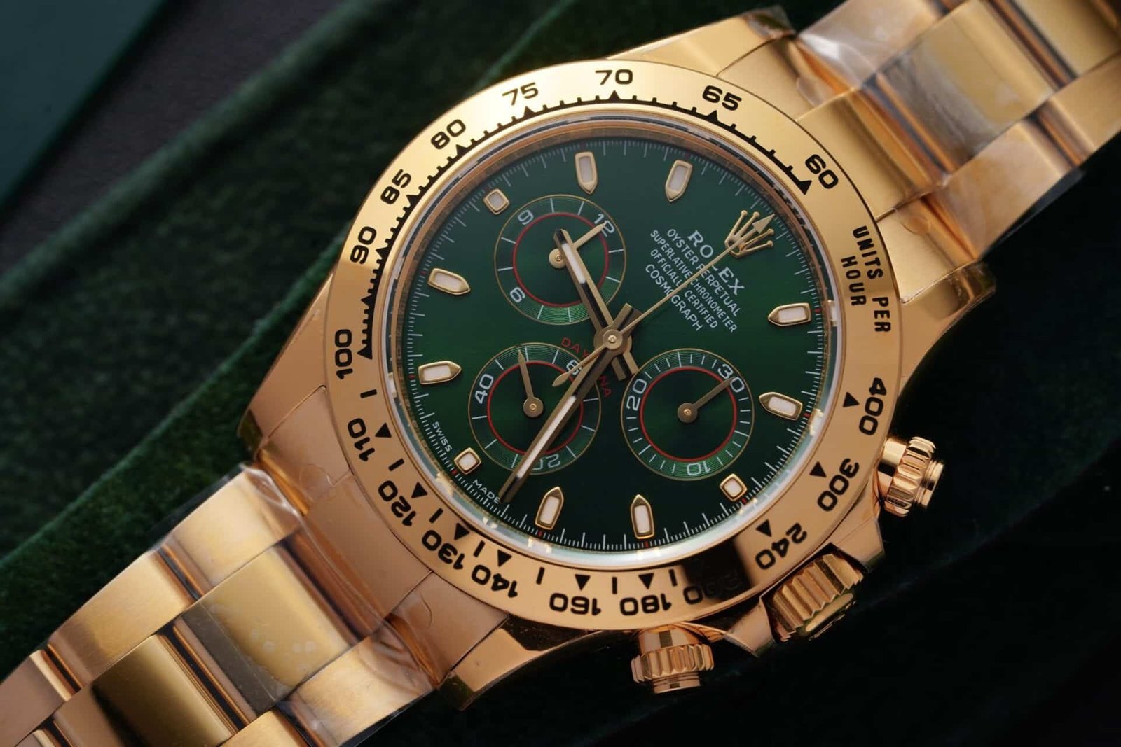 Rolex Daytona 116508 Loki Green Dial Yellow Gold Top Quality Replica 40mm - 图片 3