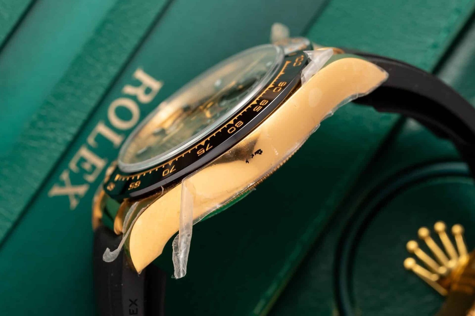 Rolex Daytona 116518 Yellow Gold Champagne Dial Oysterflex Replica 40mm - 图片 5