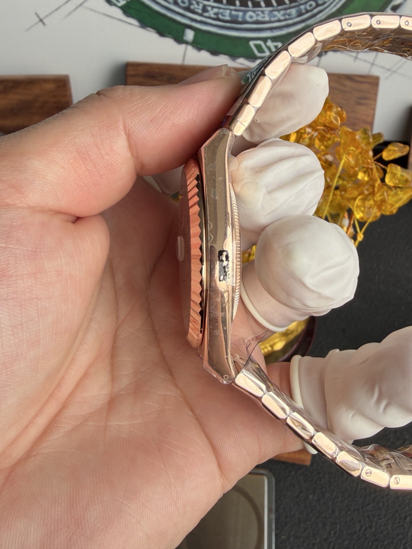 Rolex Land-Dweller 127335-0001 Rose Gold White Honeycomb-motif Dial Best Replica BPF 40mm - 图片 6