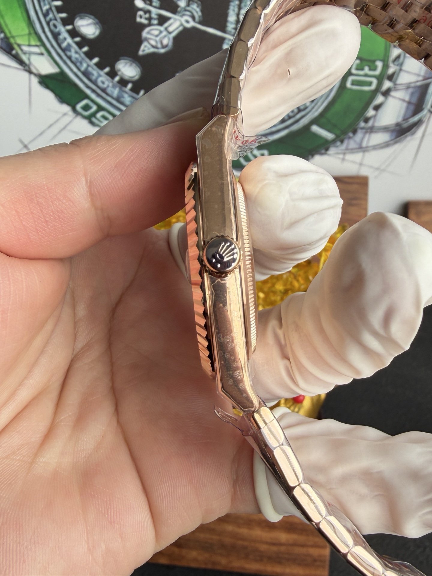 Rolex Land-Dweller 127335-0001 Rose Gold White Honeycomb-motif Dial Best Replica BPF 40mm - 图片 7
