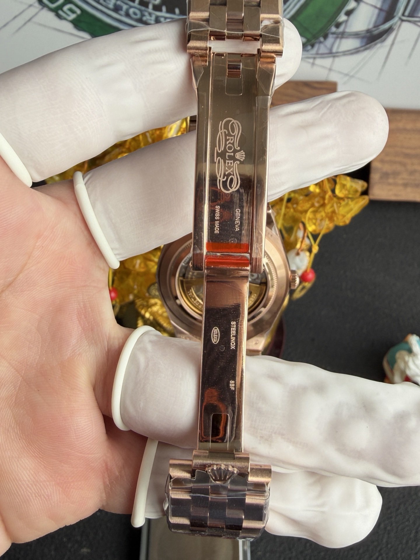 Rolex Land-Dweller 127335-0001 Rose Gold White Honeycomb-motif Dial Best Replica BPF 40mm - 图片 9