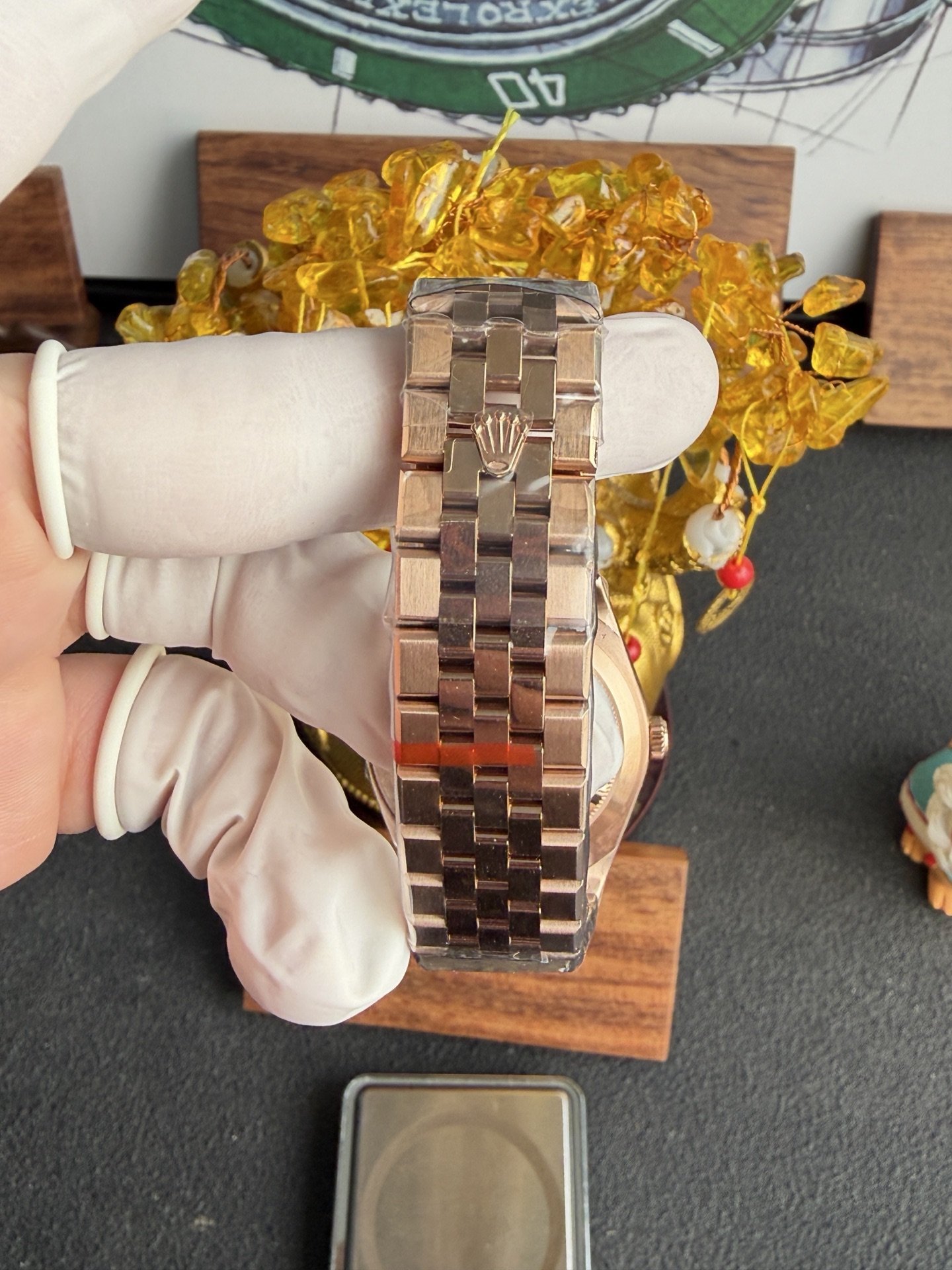 Rolex Land-Dweller 127335-0001 Rose Gold White Honeycomb-motif Dial Best Replica BPF 40mm - 图片 10