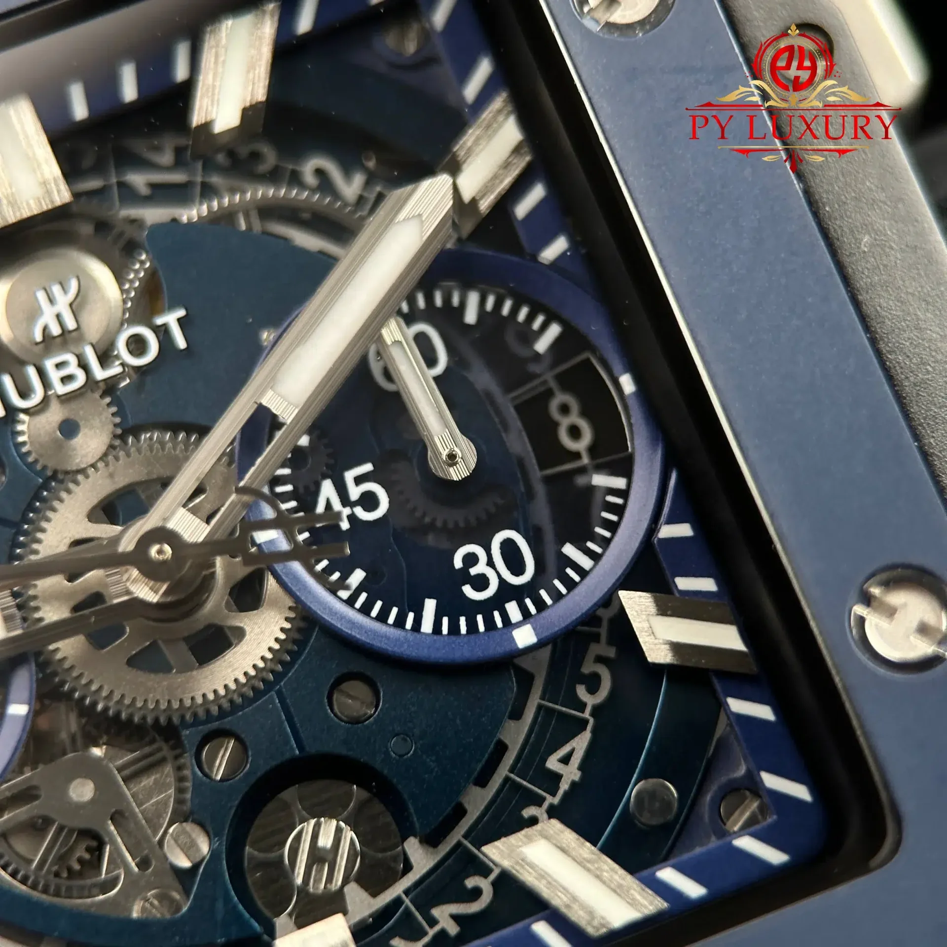 Hublot Square Bang Unico Titanium Ceramic Blue Best Replica BBF 42mm - 图片 7