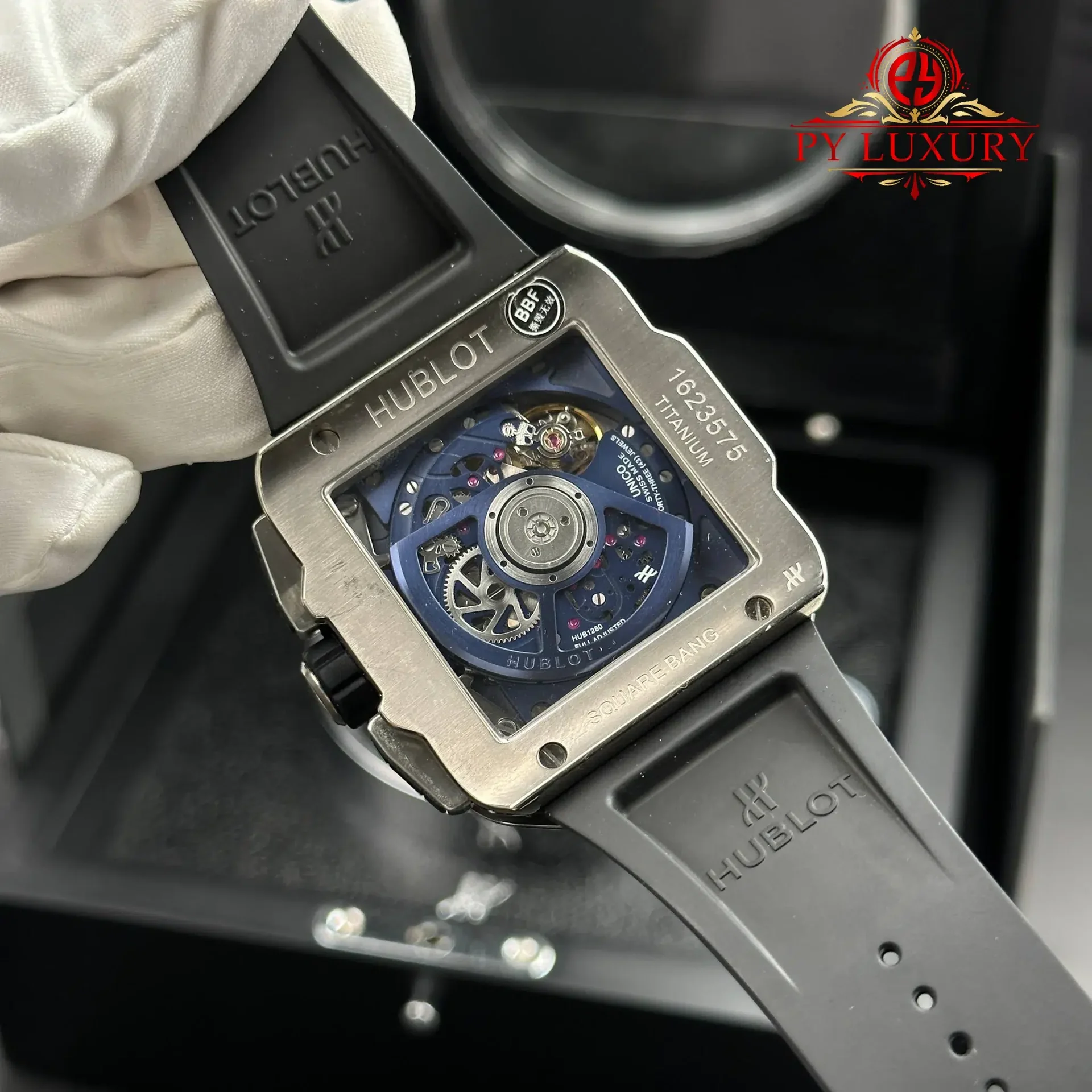 Hublot Square Bang Unico Titanium Ceramic Blue Best Replica BBF 42mm - 图片 10