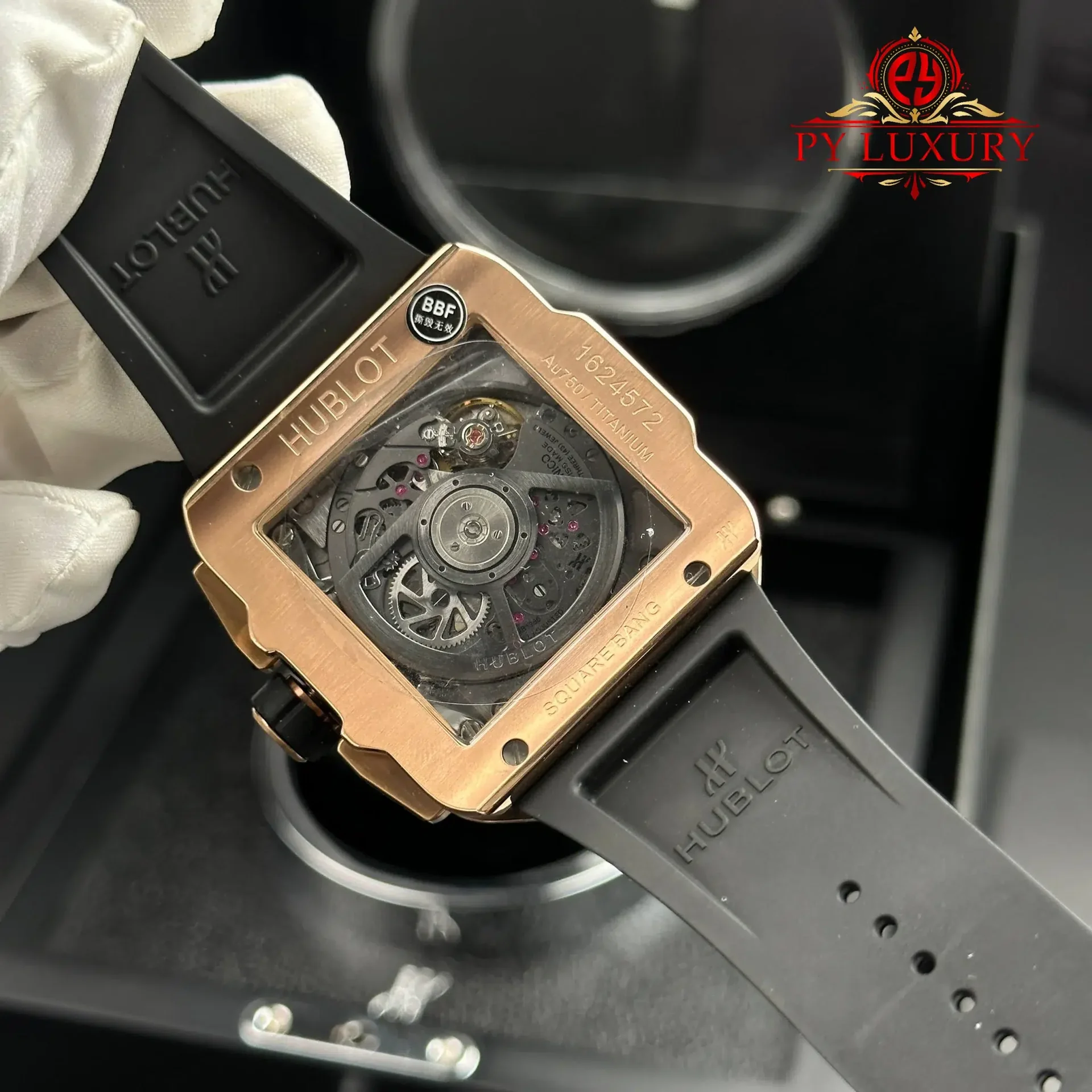 Hublot Square Bang Unico King Gold Ceramic Black Best Replica BBF 42mm - 图片 9