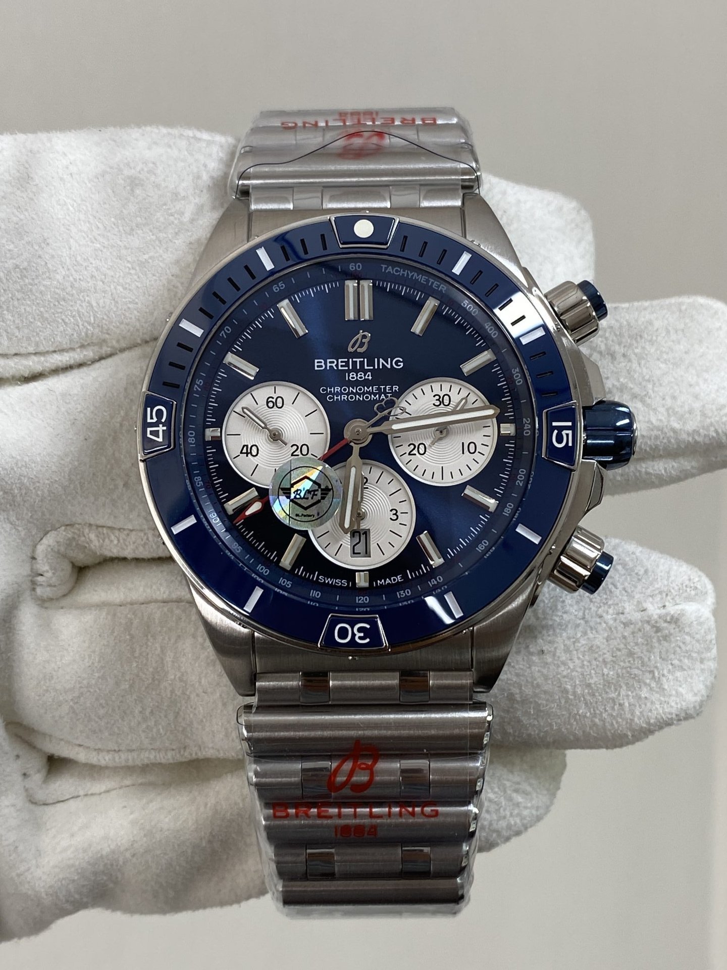Breitling Super Chronomat B01 AB0136161C1A1 Blue Dial Best Replica BLF 44mm