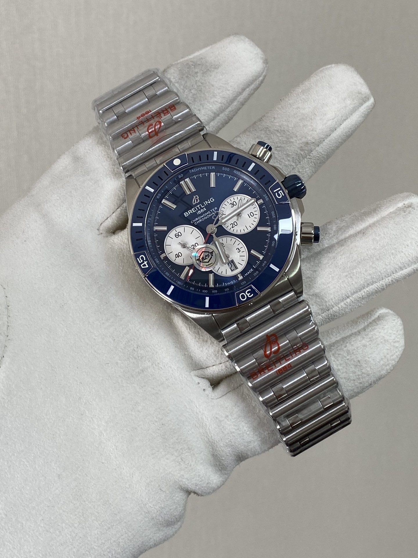 Breitling Super Chronomat B01 AB0136161C1A1 Blue Dial Best Replica BLF 44mm - 图片 2