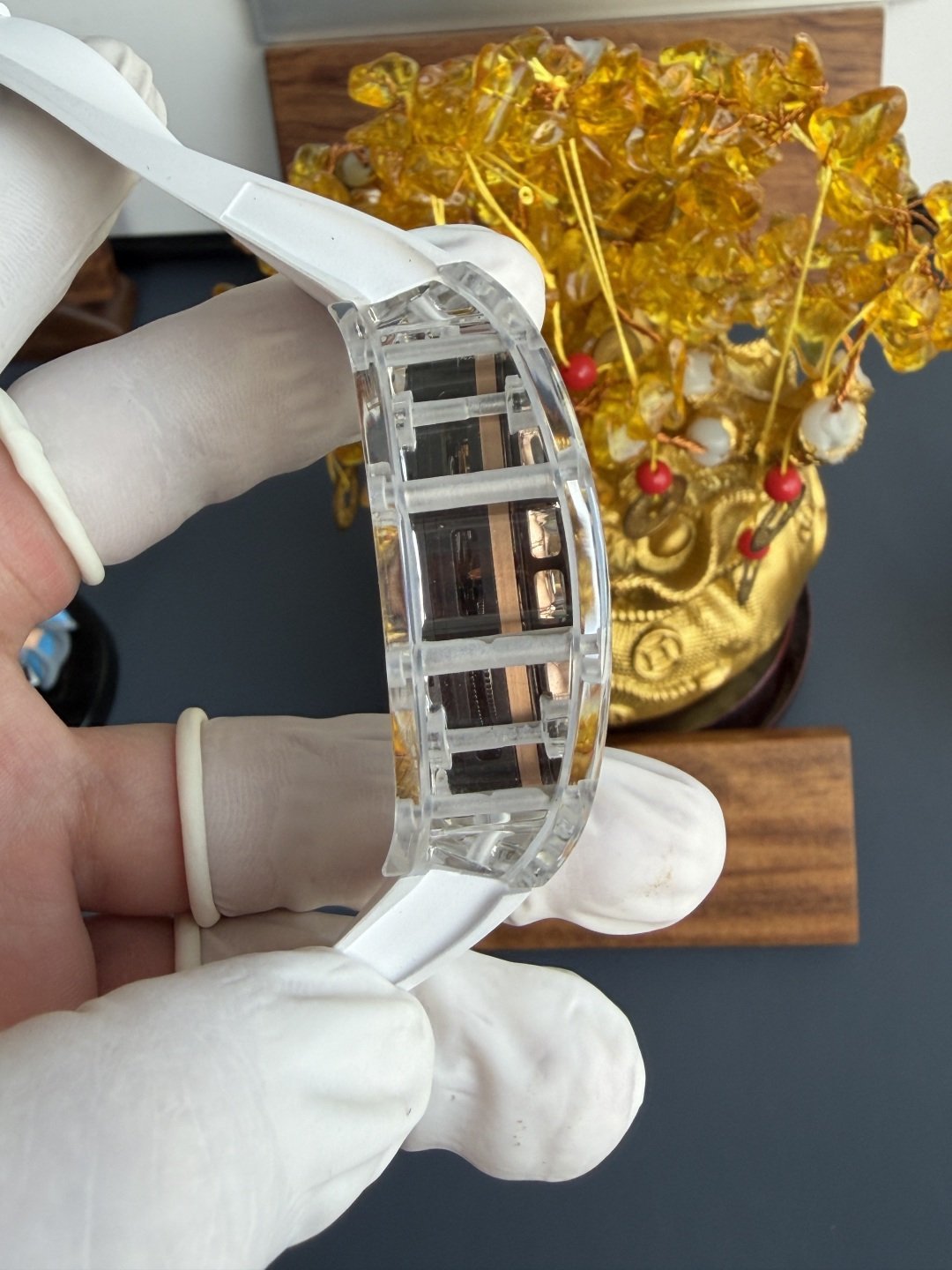 Richard Mille RM66 Flying Tourbillon Custom Made Real White Sapphire Top Quality 42.7mm x 49.94mm - 图片 7