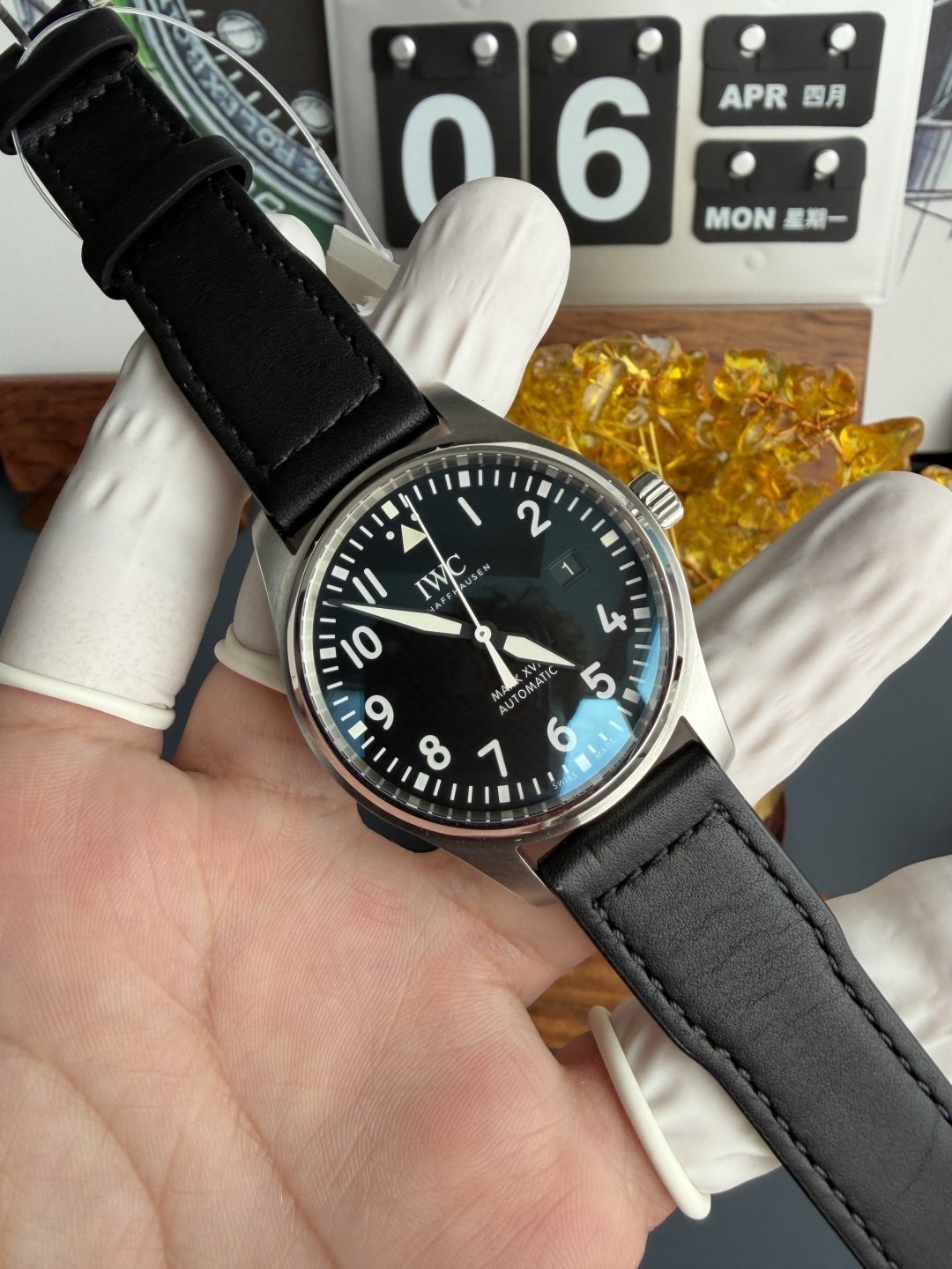 IWC Pilot Mark XVIII IW327001 Black Arabic Dial Leather Strap 1:1 Best Replica 40mm - 图片 2