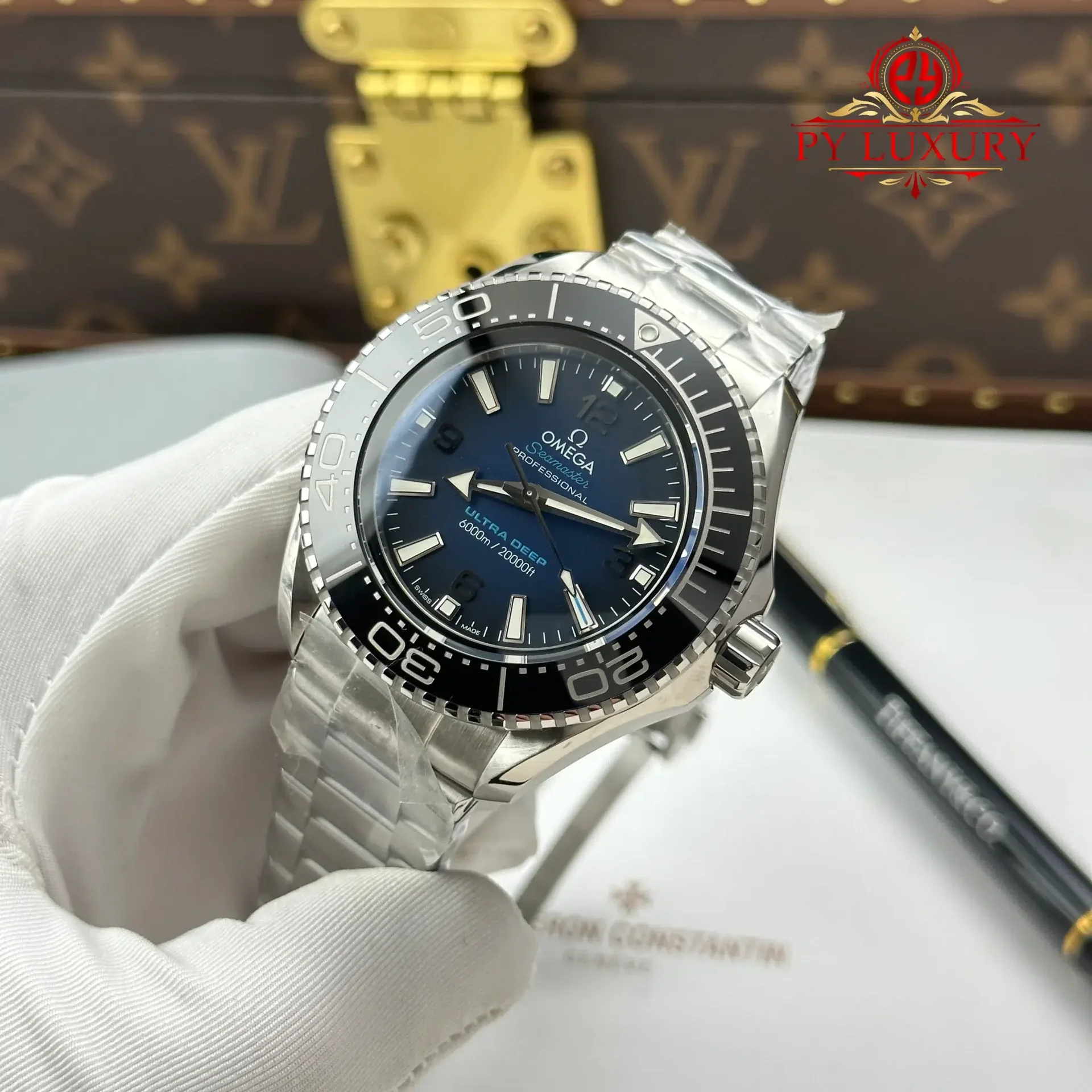 Omega Seamaster Planet Ocean 6000M Ultra Deep Blue Dial Best Replica 45.5mm - 图片 3
