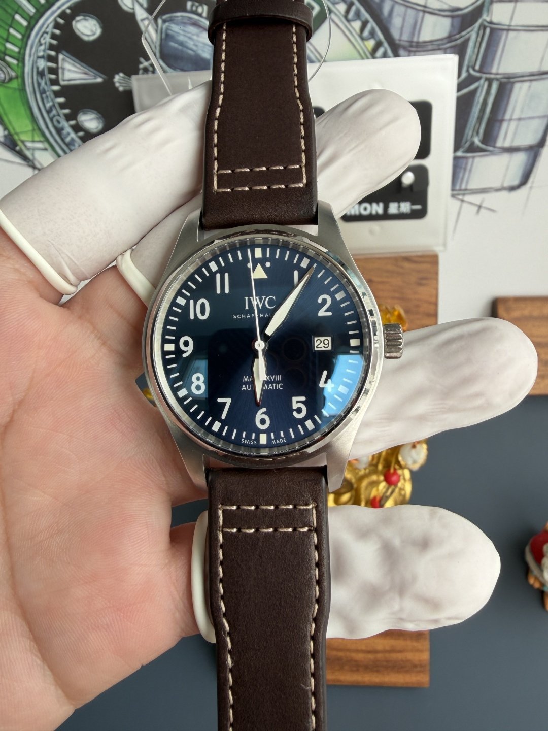IWC Pilot Mark XVIII Le Petit Prince IW327004 Blue Dial Leather Strap 1:1 Best Replica 40mm