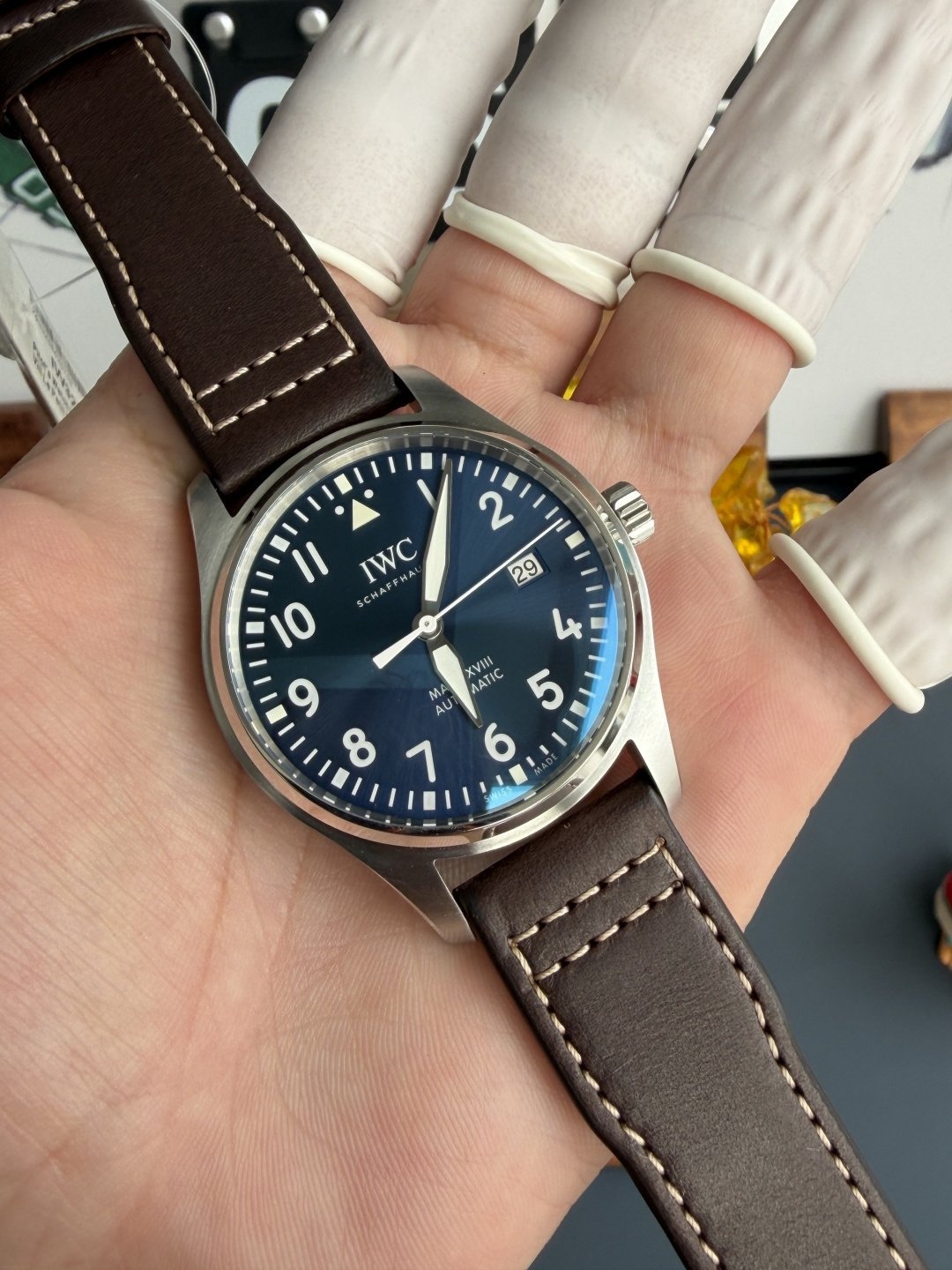 IWC Pilot Mark XVIII Le Petit Prince IW327004 Blue Dial Leather Strap 1:1 Best Replica 40mm - 图片 2