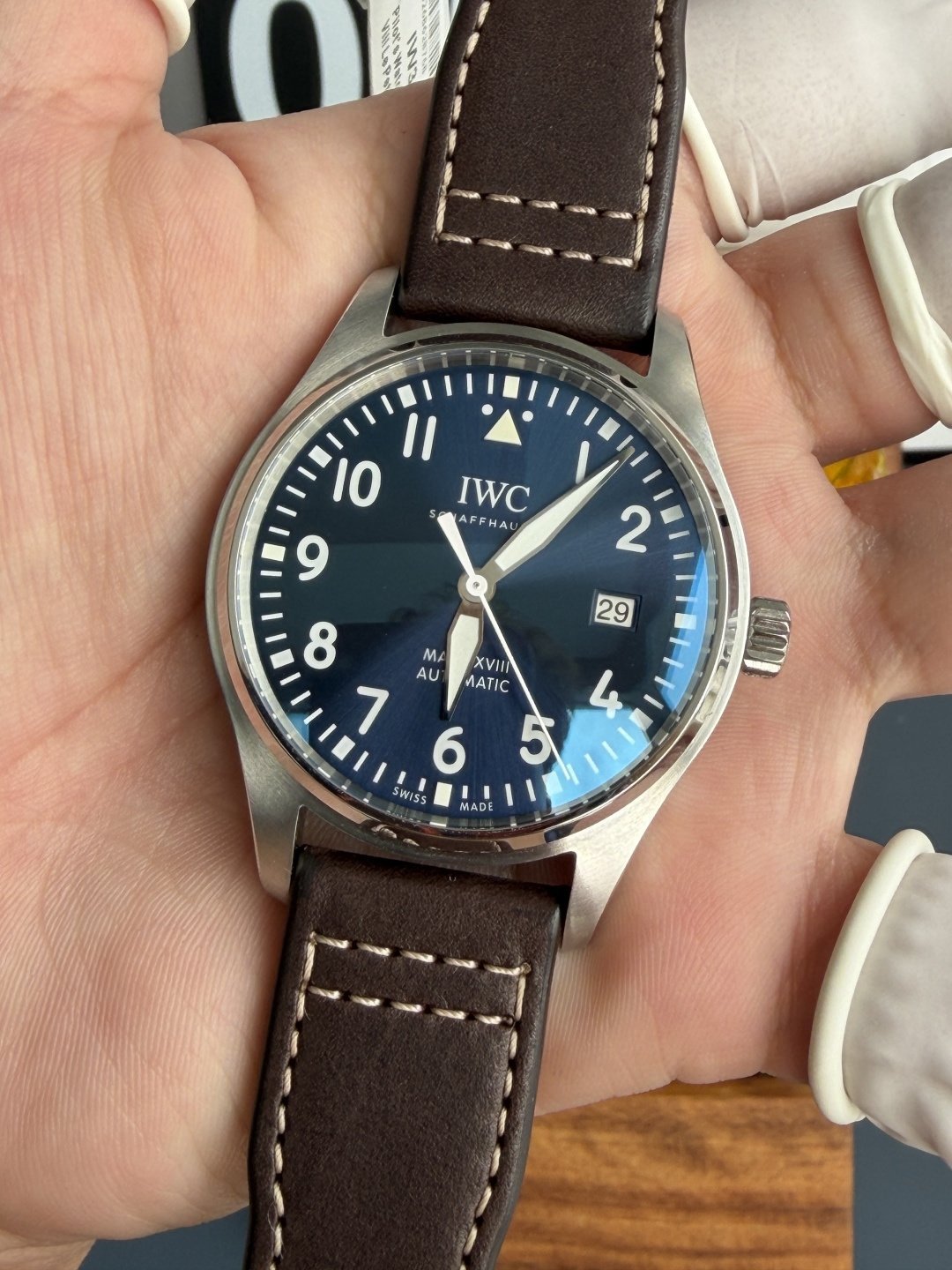 IWC Pilot Mark XVIII Le Petit Prince IW327004 Blue Dial Leather Strap 1:1 Best Replica 40mm - 图片 3