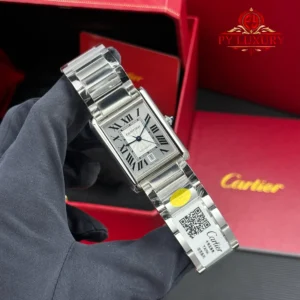 Cartier Tank Must WSTA0053 XL Silver Dial Steel Bracelet Best Replica AF 31mm x 41mm