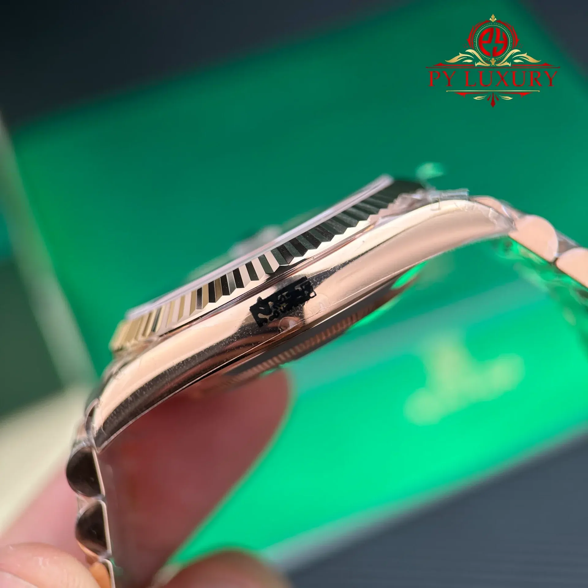 Rolex Day-Date 228235 Rose Gold Sundust Baguette Diamond Dial Super Clone Gained Weight 210g RCF 40mm - 图片 11