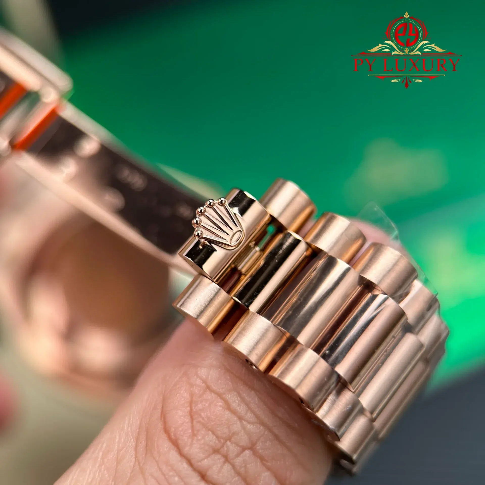Rolex Day-Date 228235 Rose Gold Sundust Roman Dial Super Clone Gained Weight 210g RCF 40mm - 图片 16