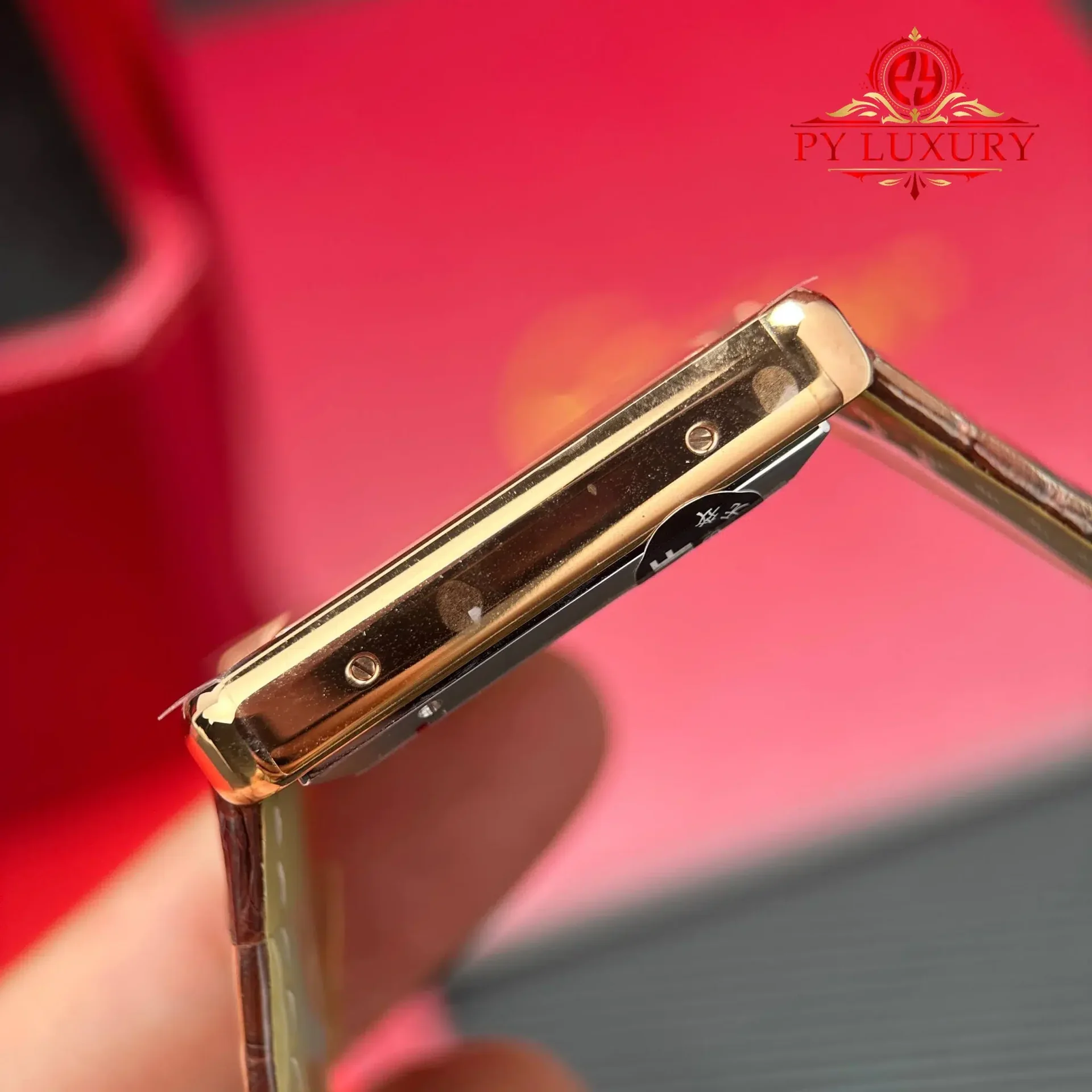 Cartier Tank Solo XL Automatic Rose Gold Brown Leather Strap Best Replica AF 31 x 41mm - 图片 8