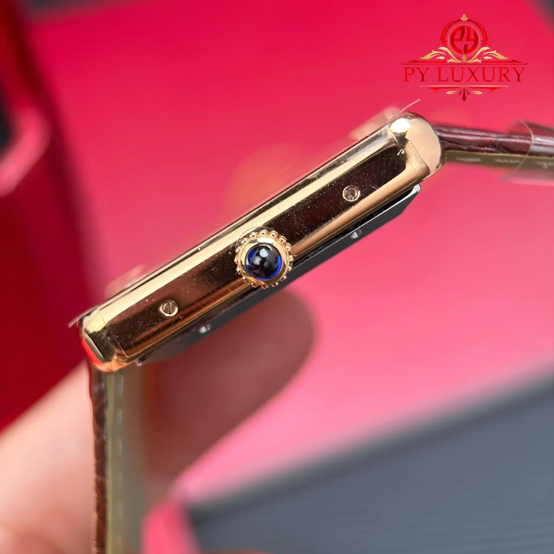 Cartier Tank Solo XL Automatic Rose Gold Brown Leather Strap Best Replica AF 31 x 41mm - 图片 9