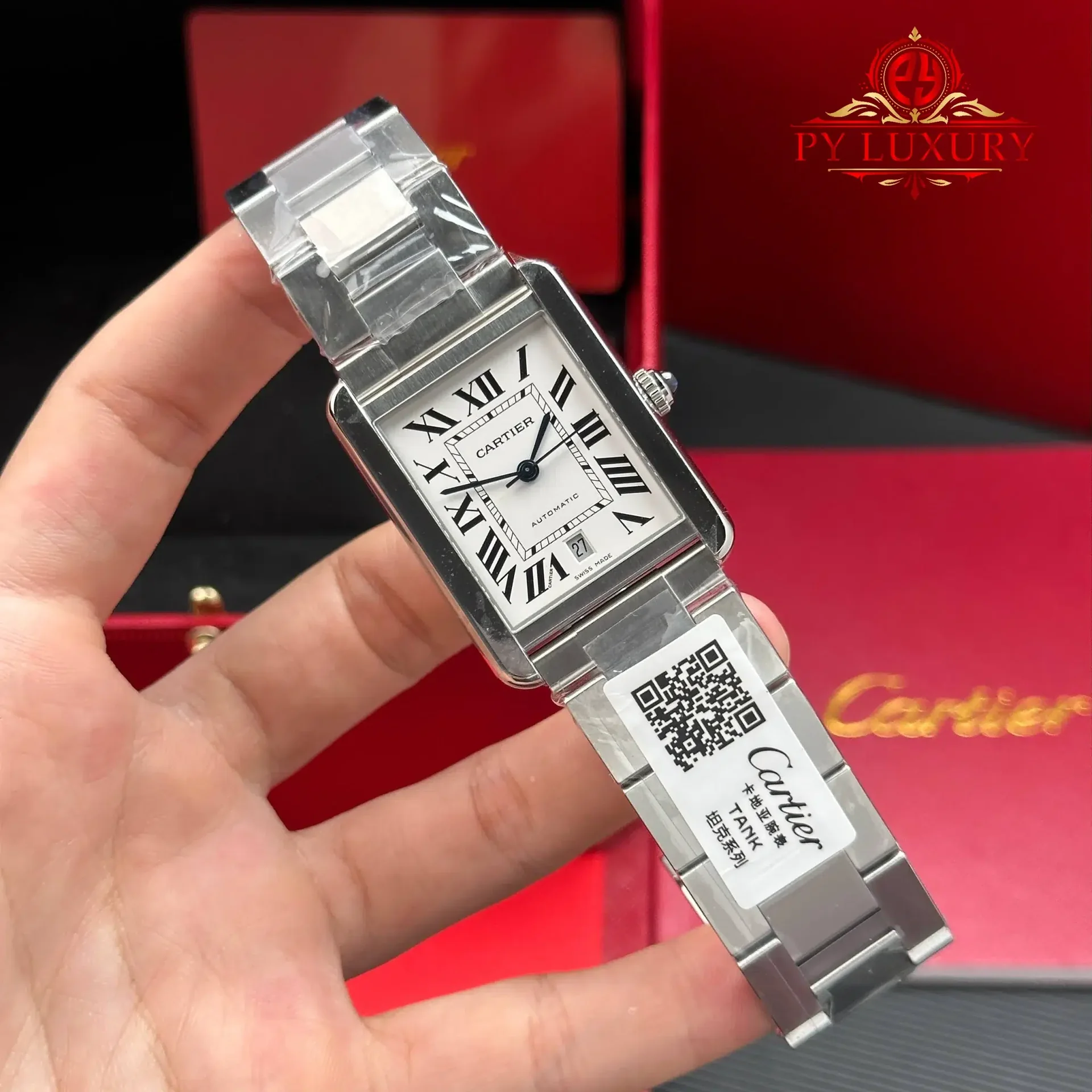 Cartier Tank Solo Extra-Large W5200028 Silver Dial Steel Bracelet Best Replica AF 31mm x 41mm - 图片 2