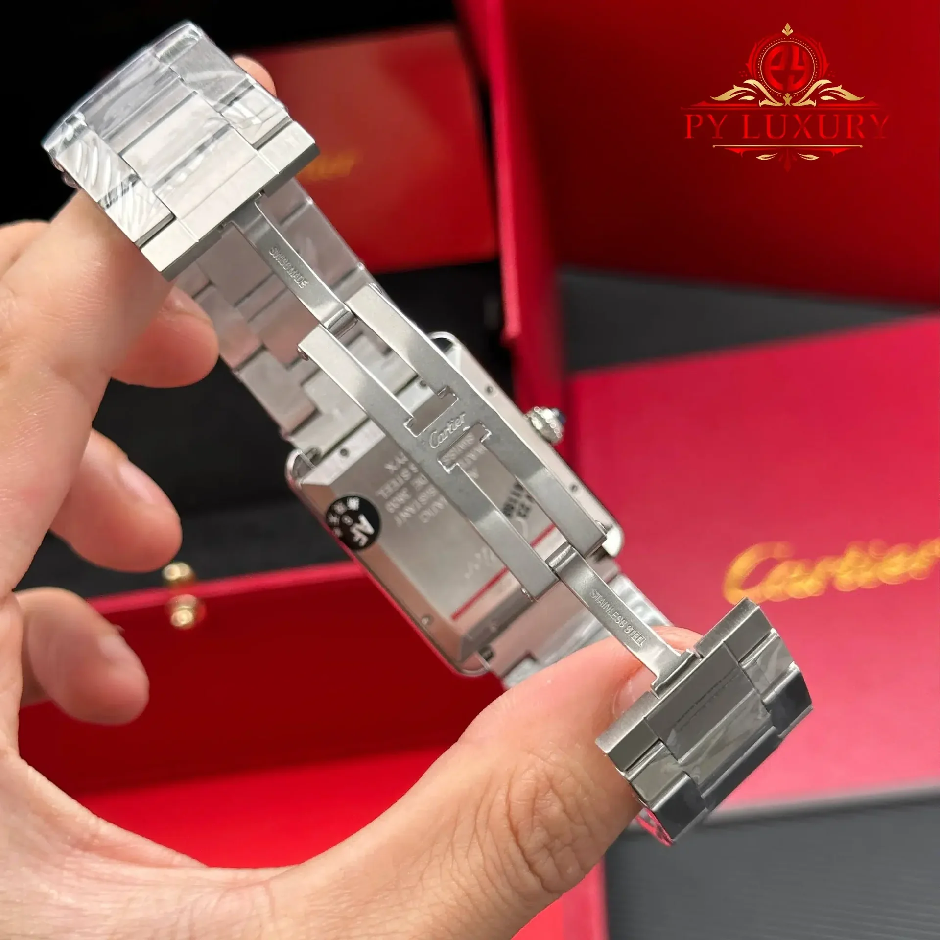 Cartier Tank Solo Extra-Large W5200028 Silver Dial Steel Bracelet Best Replica AF 31mm x 41mm - 图片 13
