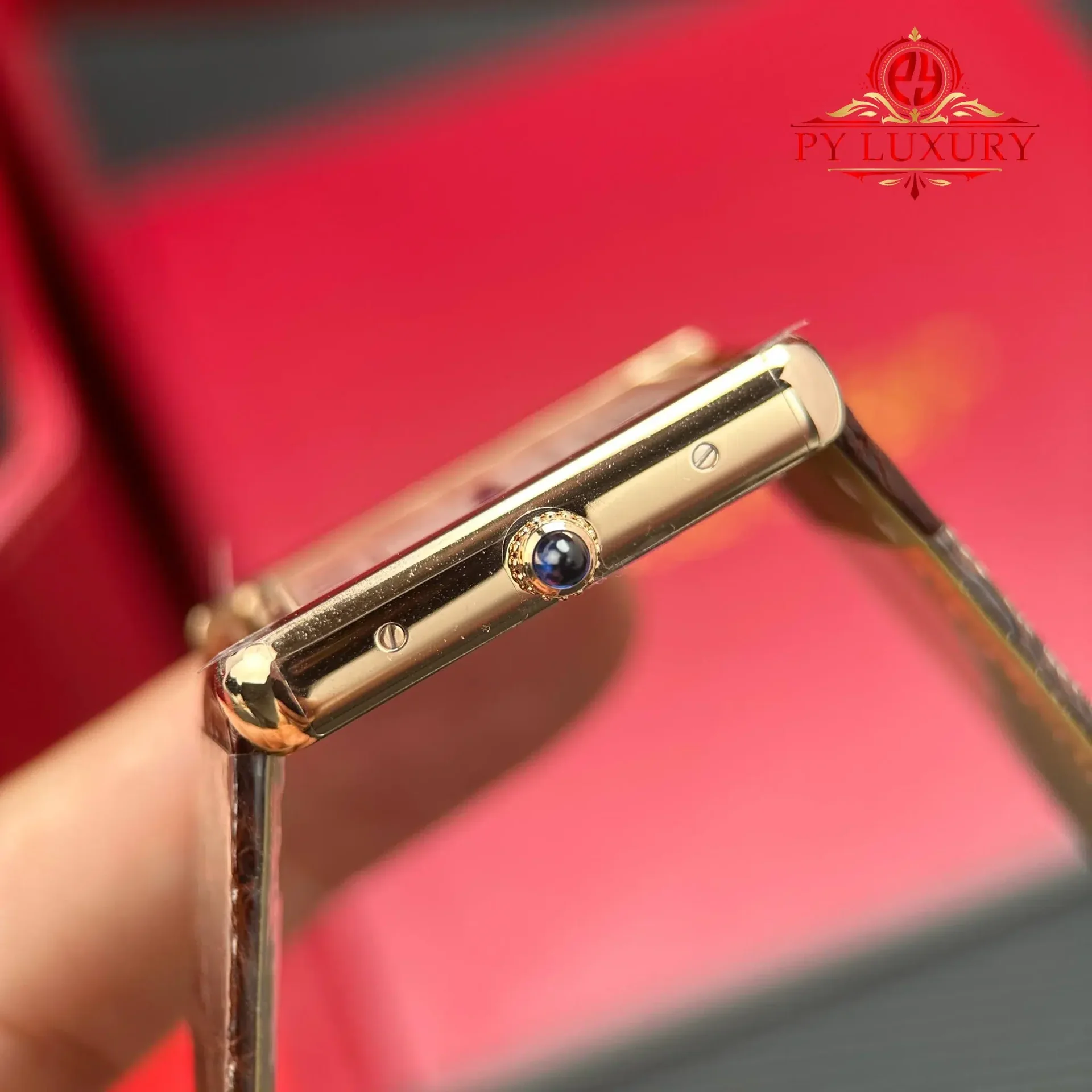 Cartier Tank Solo Large Model Rose Gold Silver Dial Leather Strap Best Clone AF 34.8 x 27.4 mm - 图片 9