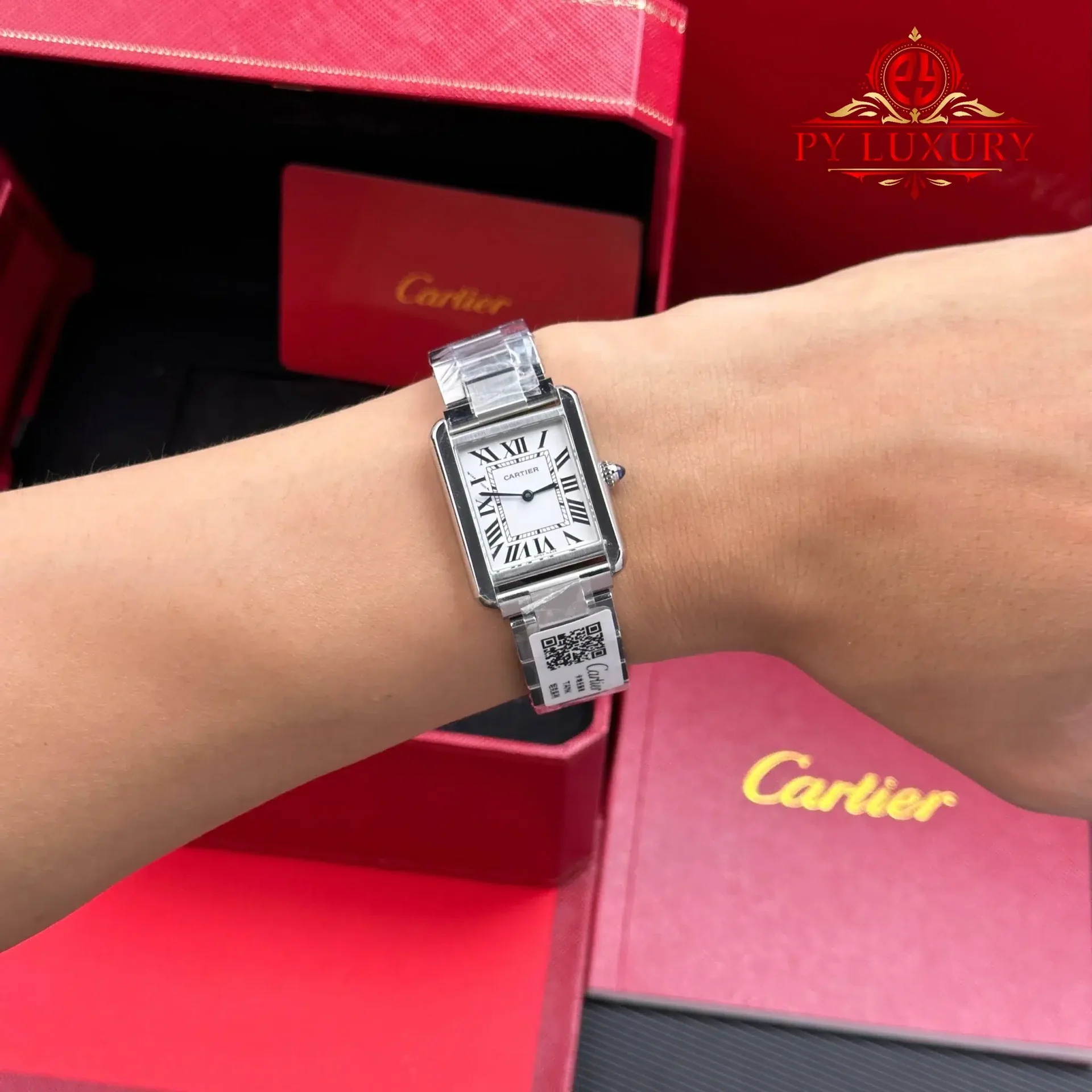 Cartier Tank Solo Small Model W5200013 Silver Dial Steel Bracelet Best Replica AF 24.4mm x 31mm - 图片 3