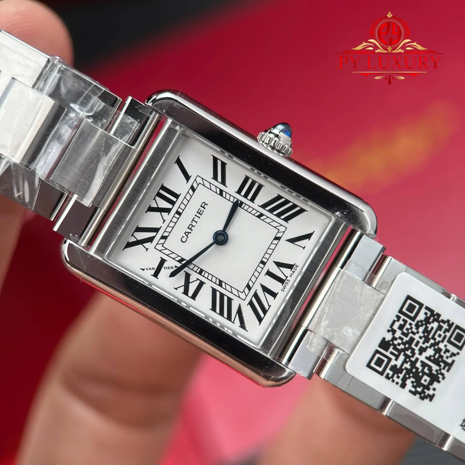 Cartier Tank Solo Small Model W5200013 Silver Dial Steel Bracelet Best Replica AF 24.4mm x 31mm - 图片 5