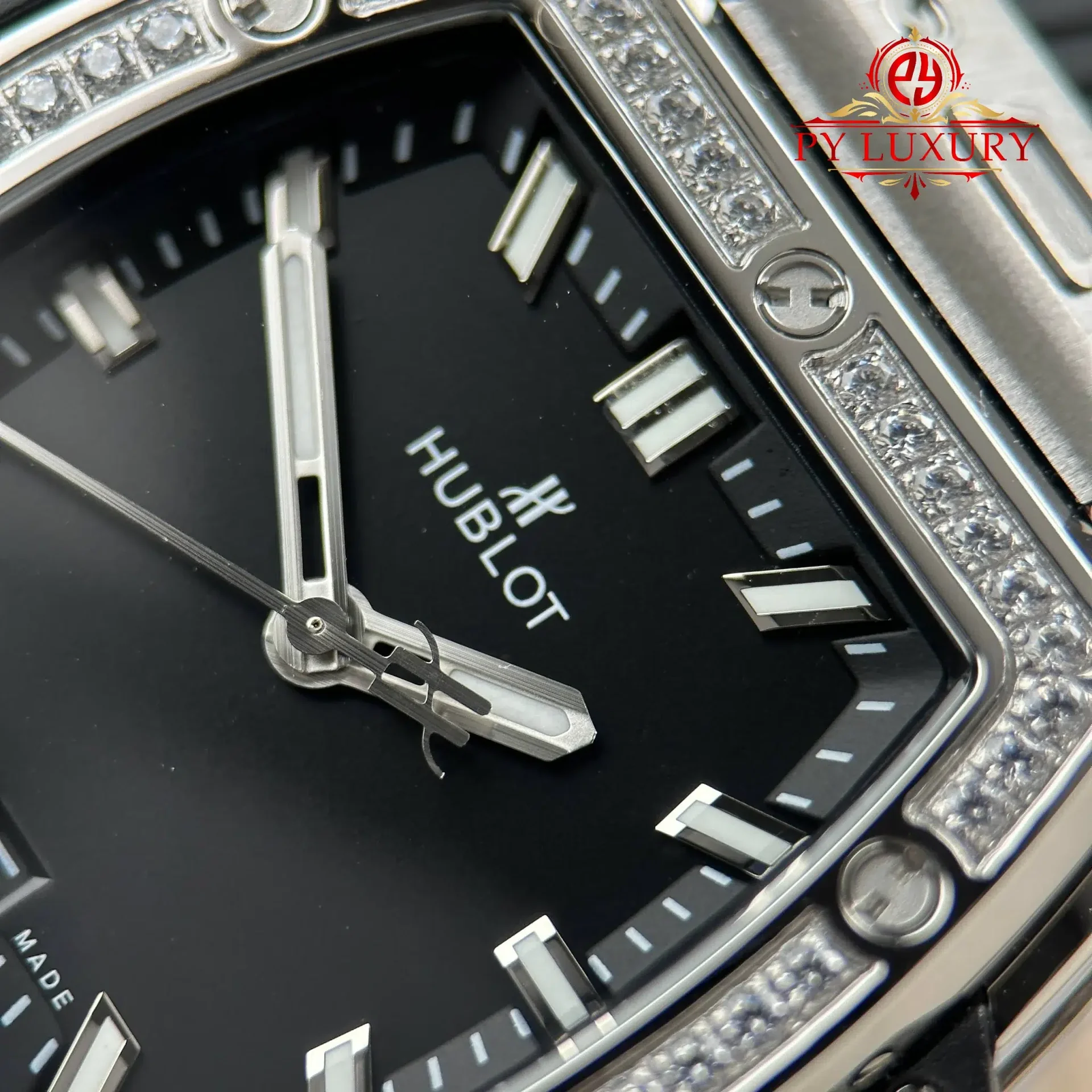 Hublot Spirit of Big Bang Titanium Diamonds Black Dial Rubber Strap Replica 39mm - 图片 6